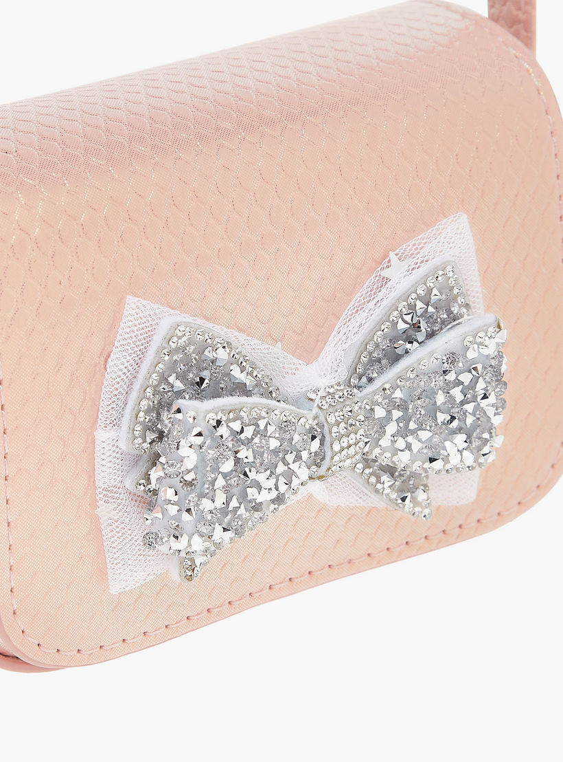 شنطة كروس بودي مزينة بحزام قابل للتعديل وإغلاق مغناطيسي من فلورا بيلا-girls-accessories-bags-image-4