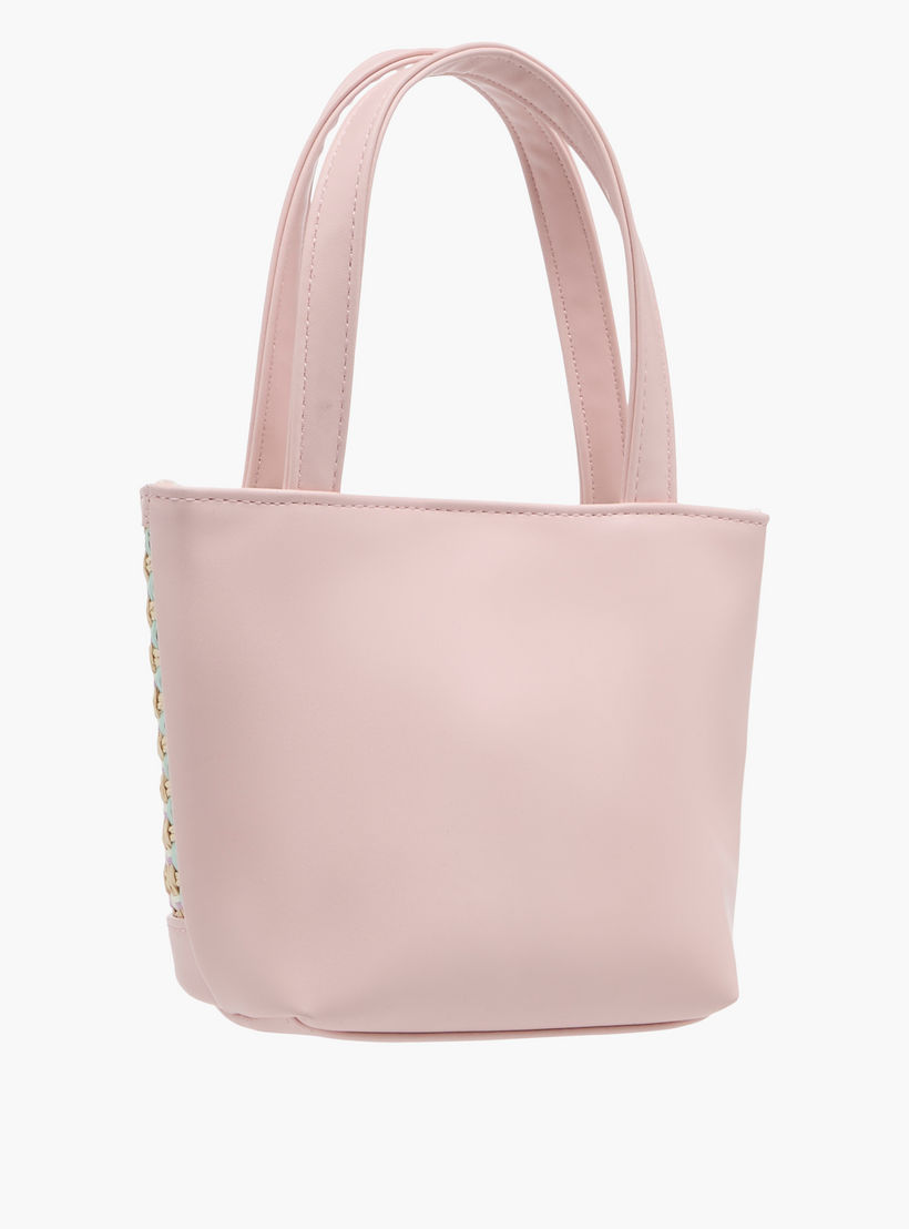 شنطة توتي بارزة الملمس بمقبض مزدوج وزر إغلاق مغناطيسي من فلورا بيلا-girls-accessories-bags-image-3