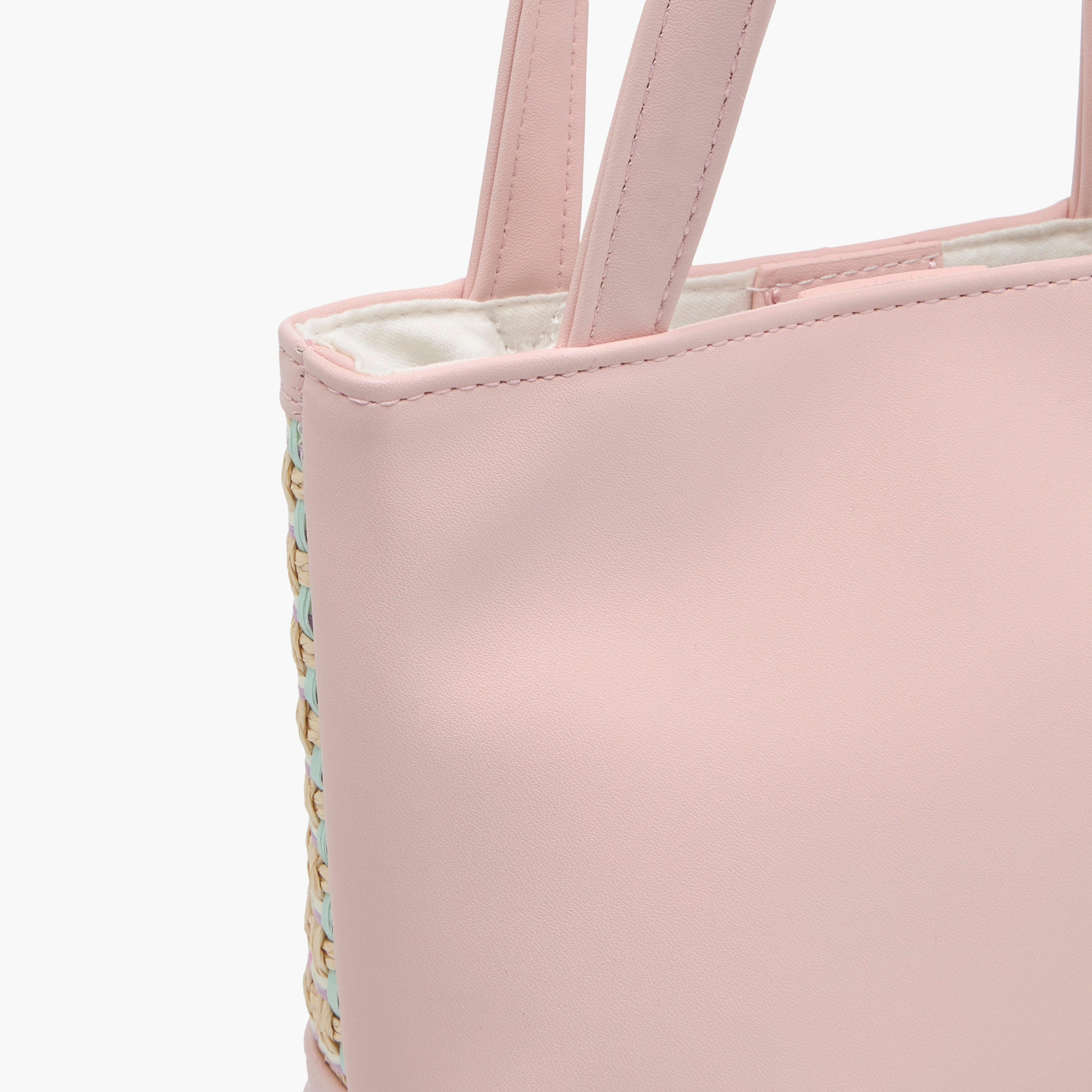 شنطة توتي بارزة الملمس بمقبض مزدوج وزر إغلاق مغناطيسي من فلورا بيلا-girls-accessories-bags-image-5