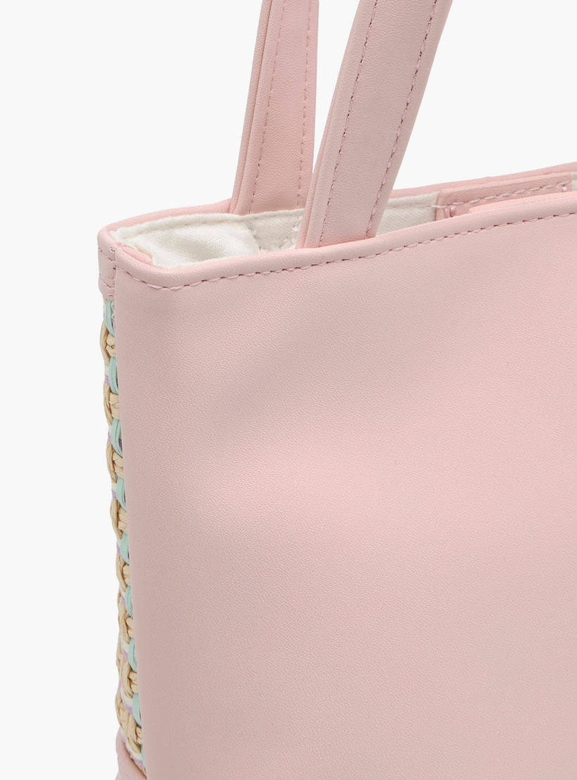 شنطة توتي بارزة الملمس بمقبض مزدوج وزر إغلاق مغناطيسي من فلورا بيلا-girls-accessories-bags-image-5