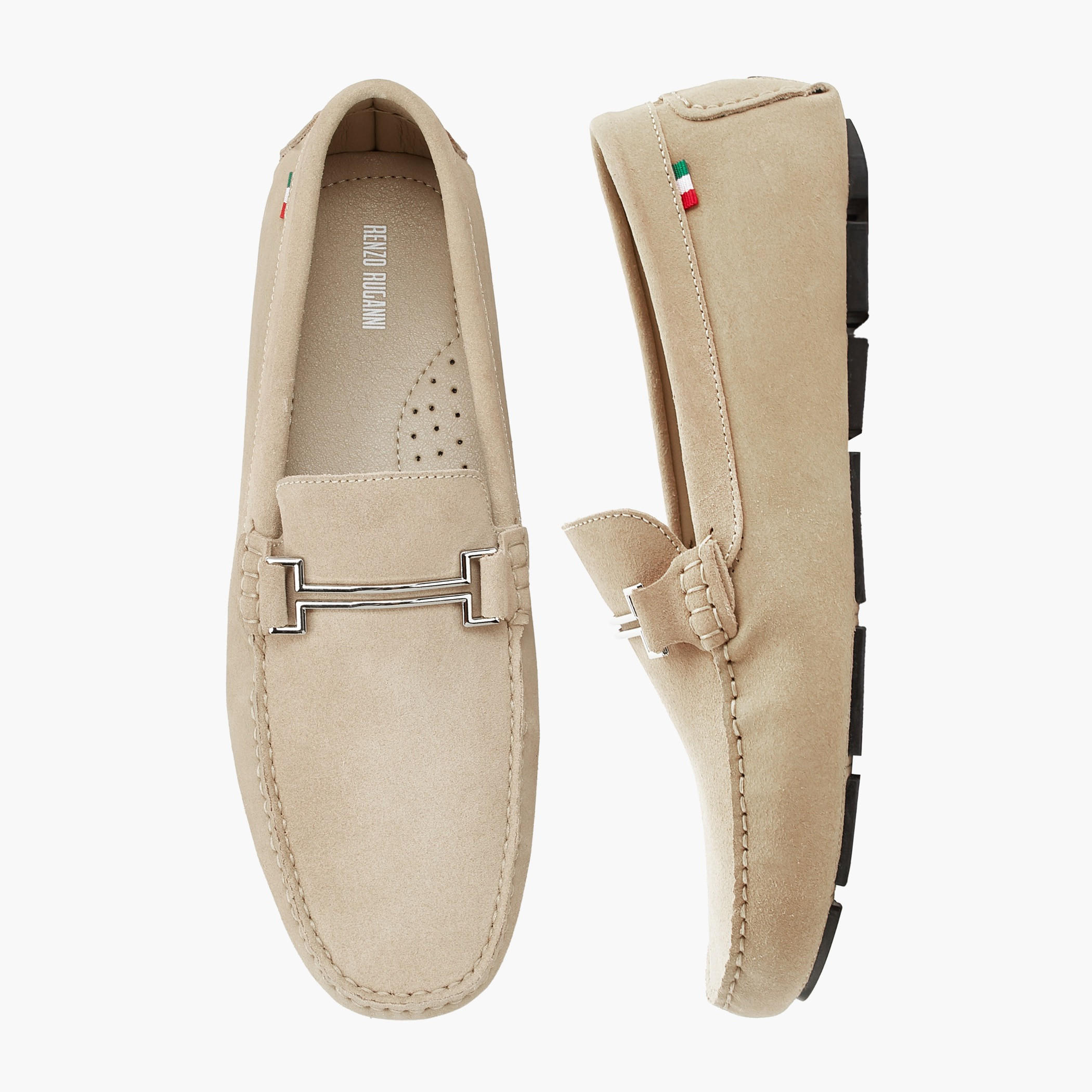 حذاء موكاسين جلد سويدي بقصة ميتاليك للرجال من رينزو روغاني-men-shoes-loafersandmoccasins-image-1