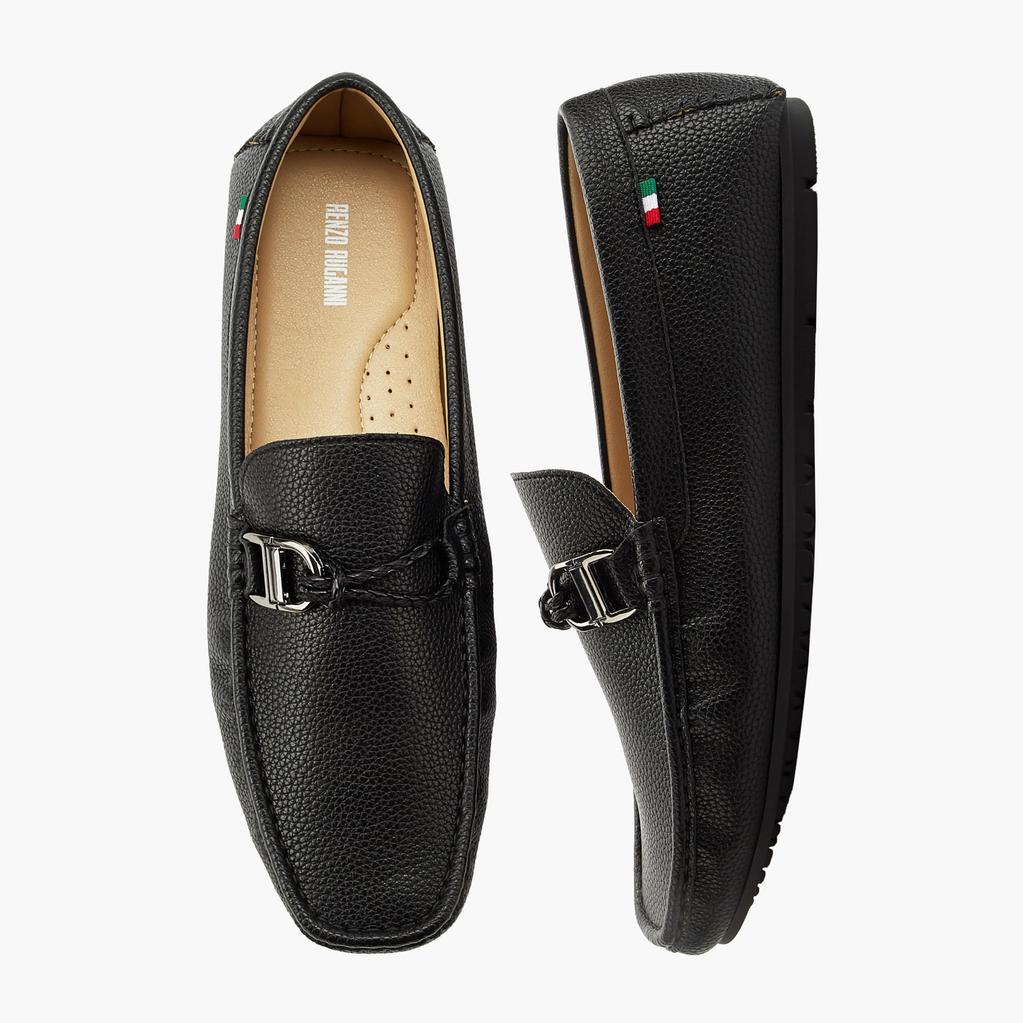 Renzo Ruganni Men Textured Lightweight Moccasins-men-shoes-loafersandmoccasins-image-1