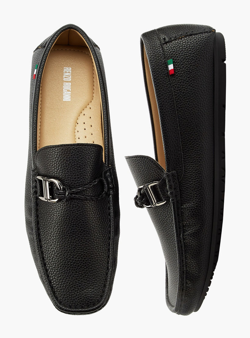 Renzo Ruganni Men Textured Lightweight Moccasins-men-shoes-loafersandmoccasins-image-1