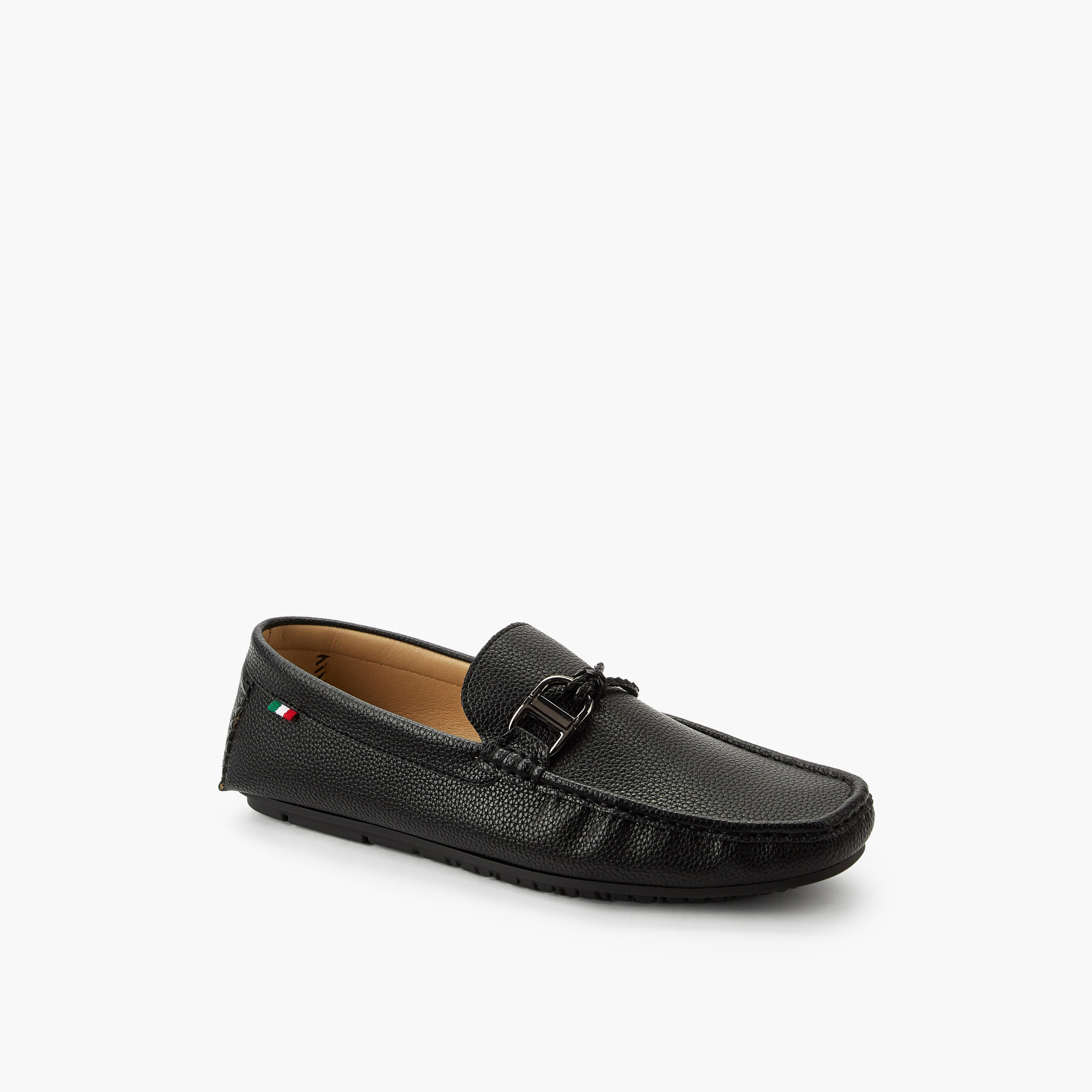 Renzo Ruganni Men Textured Lightweight Moccasins-men-shoes-loafersandmoccasins-image-2