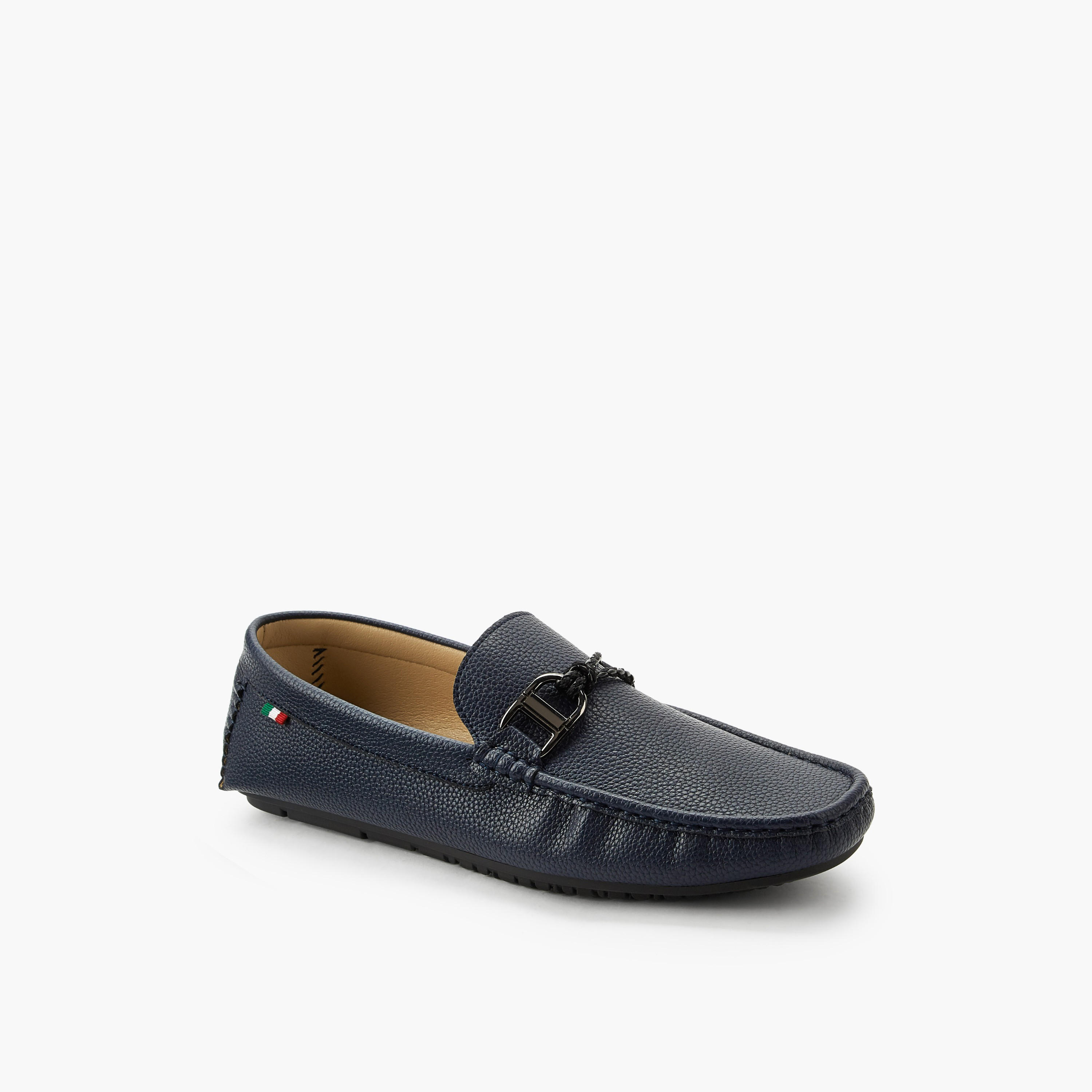حذاء موكاسين بارز الملمس خفيف الوزن للرجال من رينزو روغاني-men-shoes-loafersandmoccasins-image-2