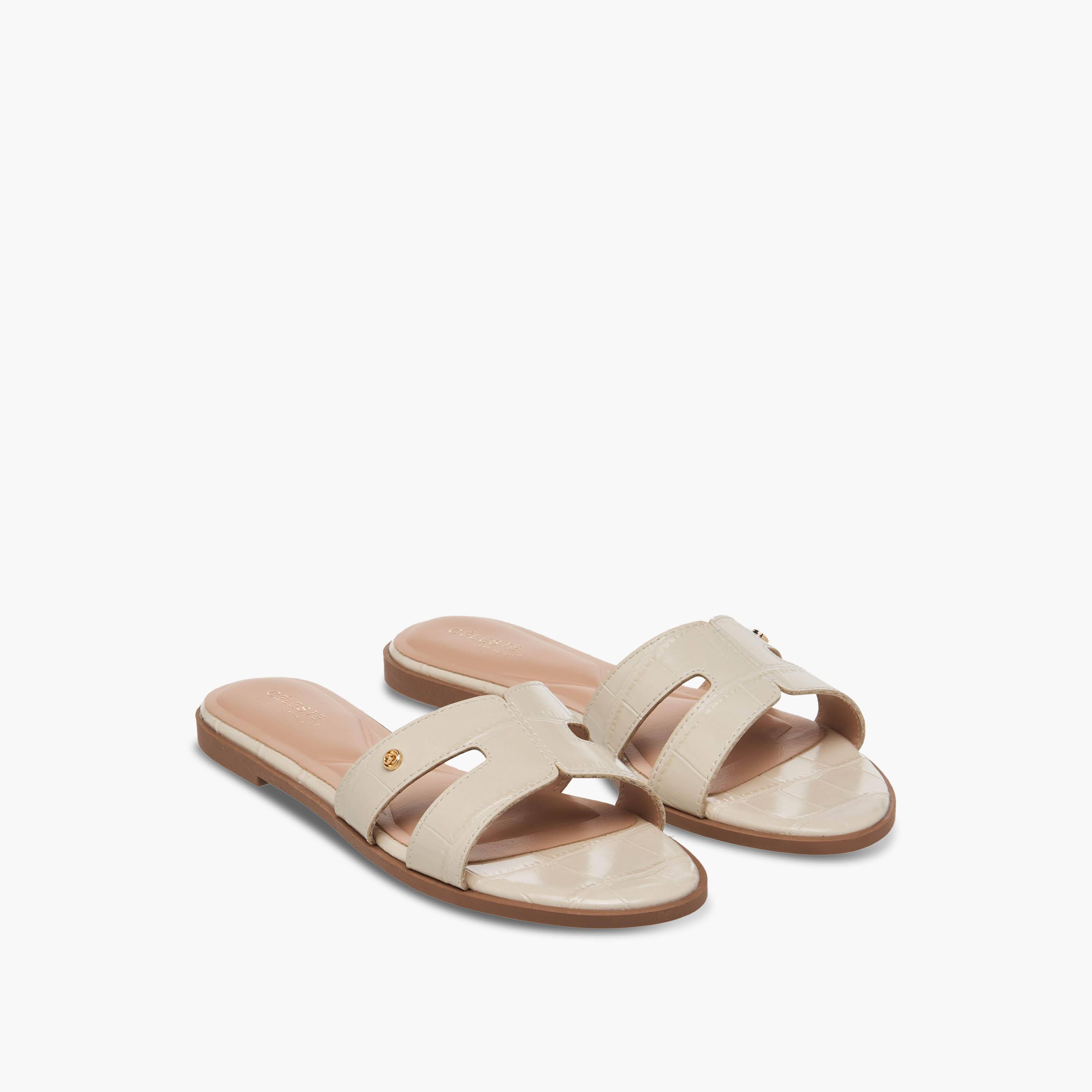 صندل بارز الملمس سهل الارتداء للنساء من سيليست-women-shoes-flats-sandals-image-1