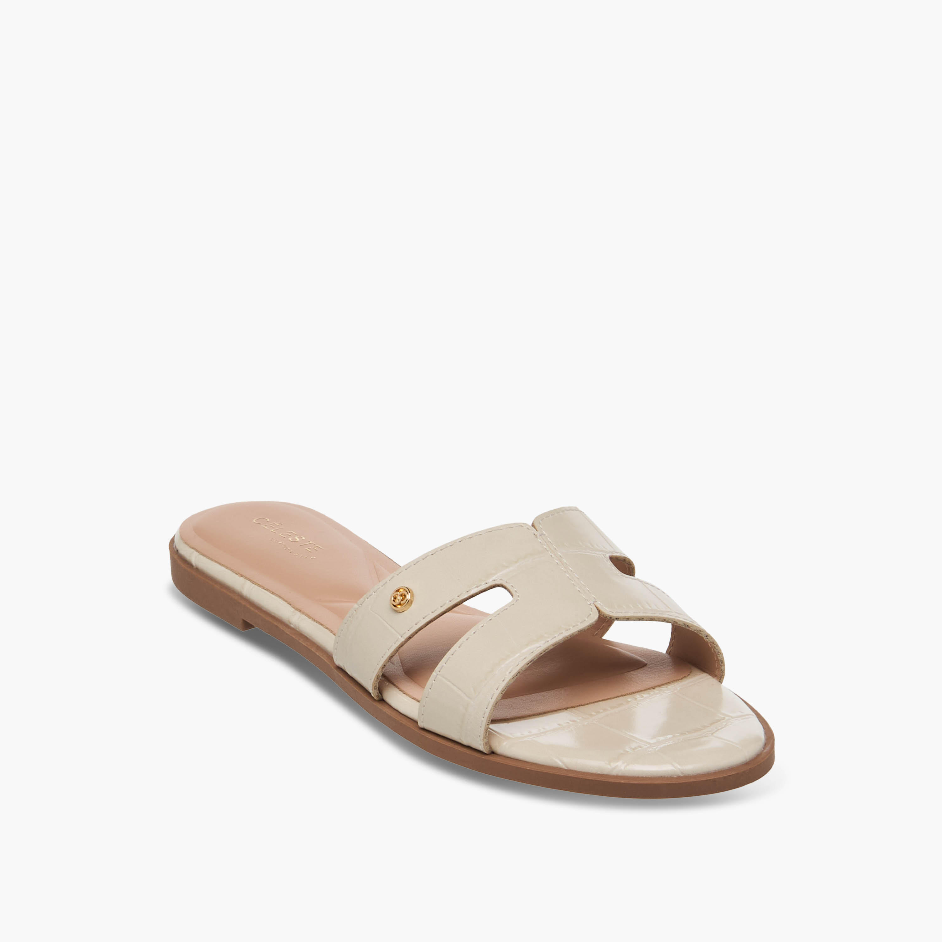 صندل بارز الملمس سهل الارتداء للنساء من سيليست-women-shoes-flats-sandals-image-2