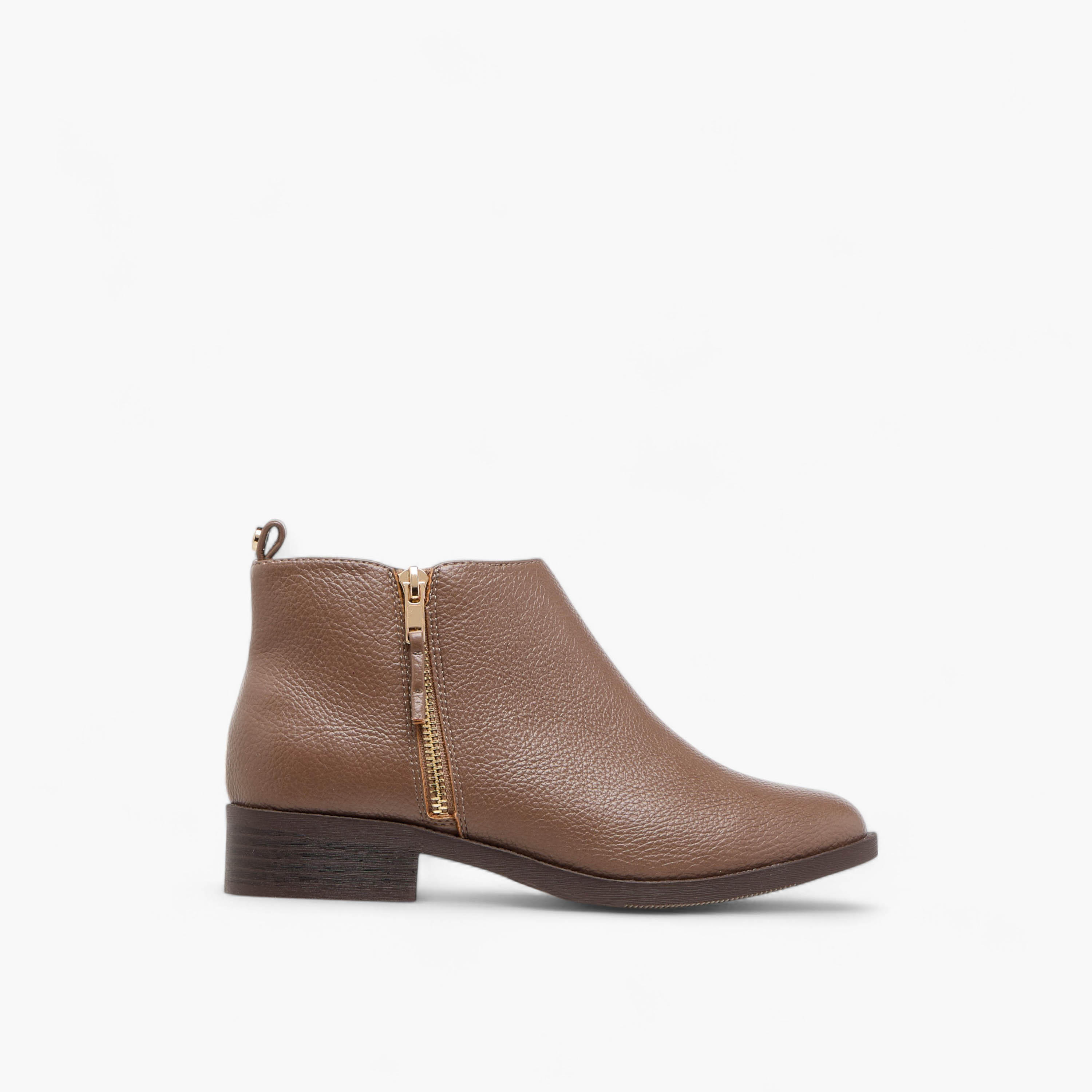 Flora Bella Solid Ankle Boots with Zip Closure-women-shoes-boots-image-3