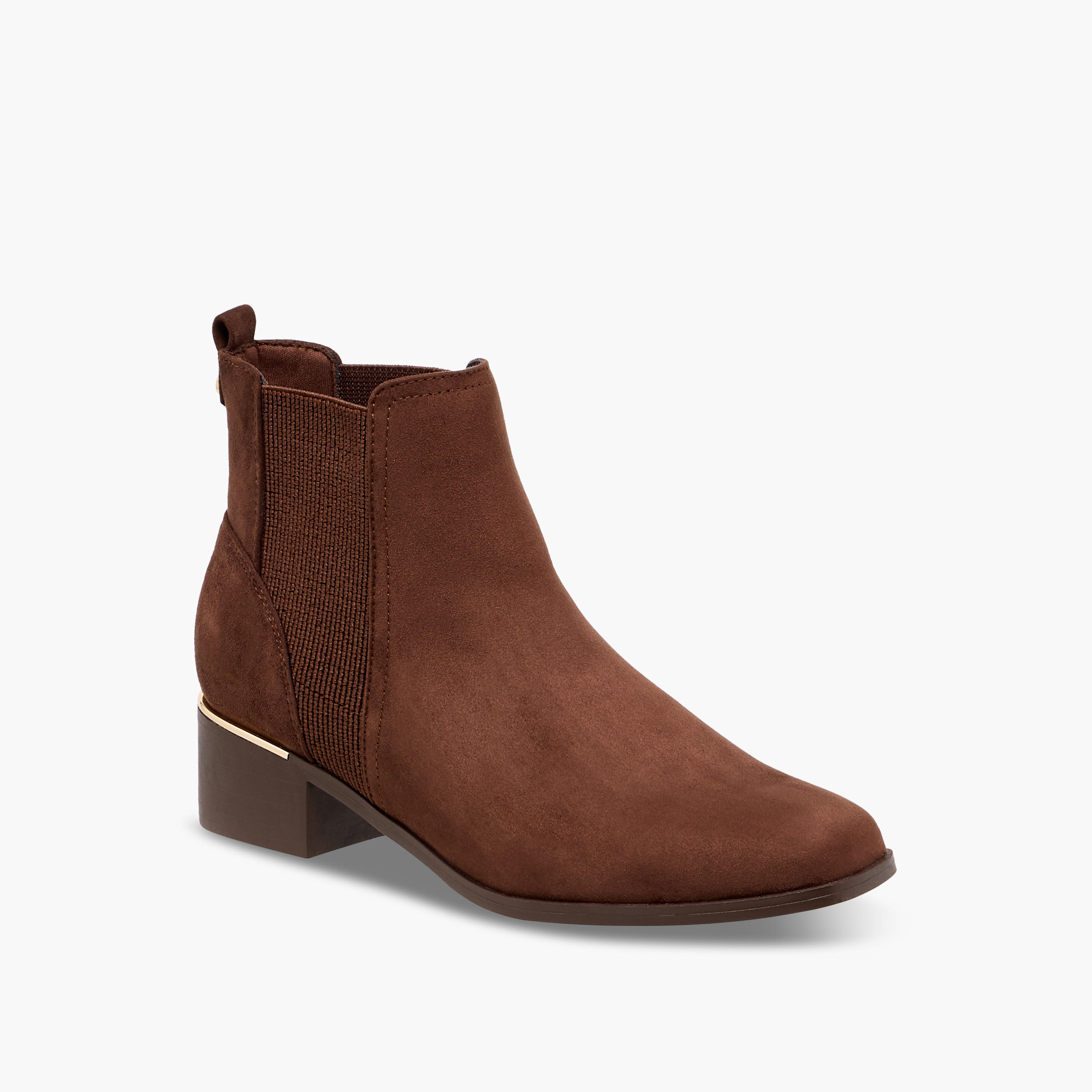 Celeste Women's Solid Chelsea Boots with Elasticated Detail and Block Heels-women-shoes-boots-image-2