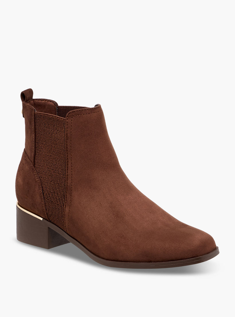 Celeste Women's Solid Chelsea Boots with Elasticated Detail and Block Heels-women-shoes-boots-image-2