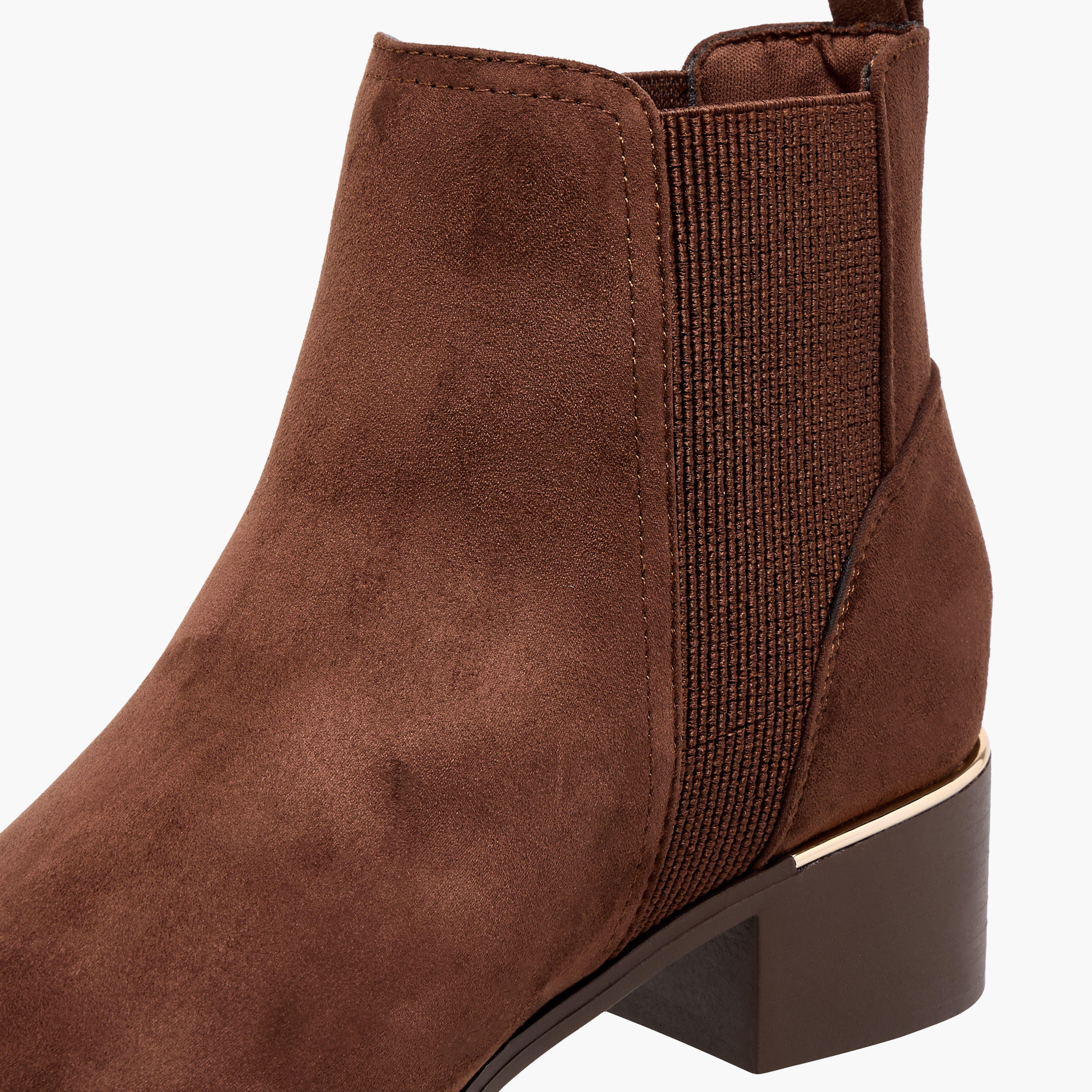 Celeste Women's Solid Chelsea Boots with Elasticated Detail and Block Heels-women-shoes-boots-image-4