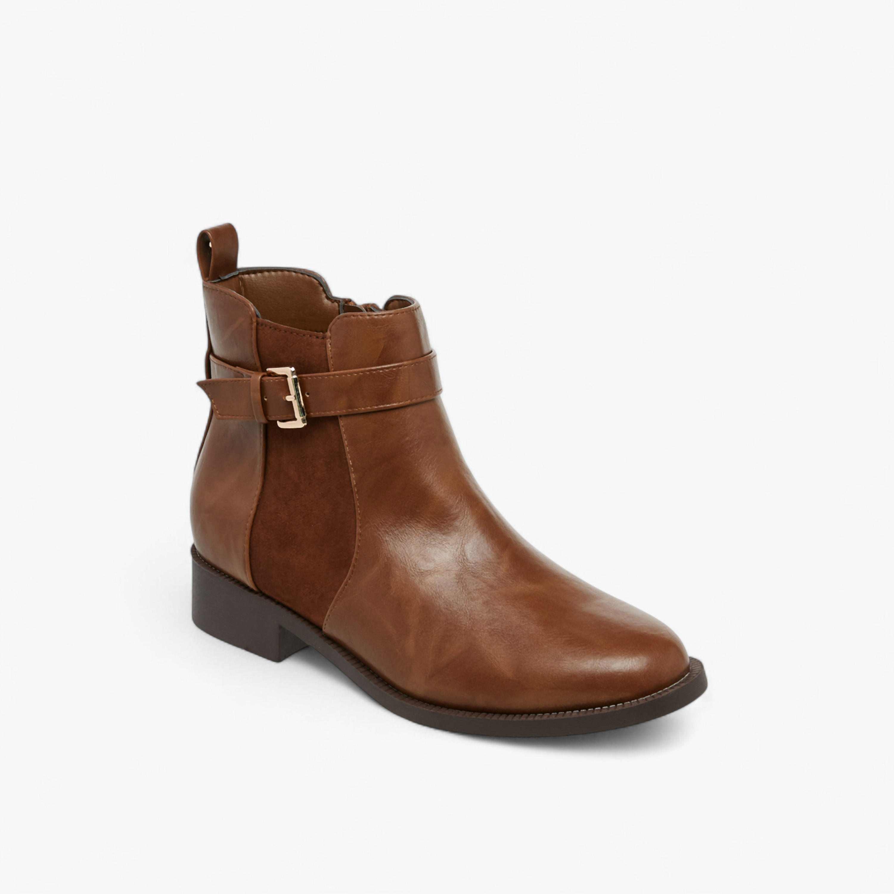 بوت بطول الكاحل بسحاب إغلاق من فلورا بيلا-women-shoes-boots-image-2