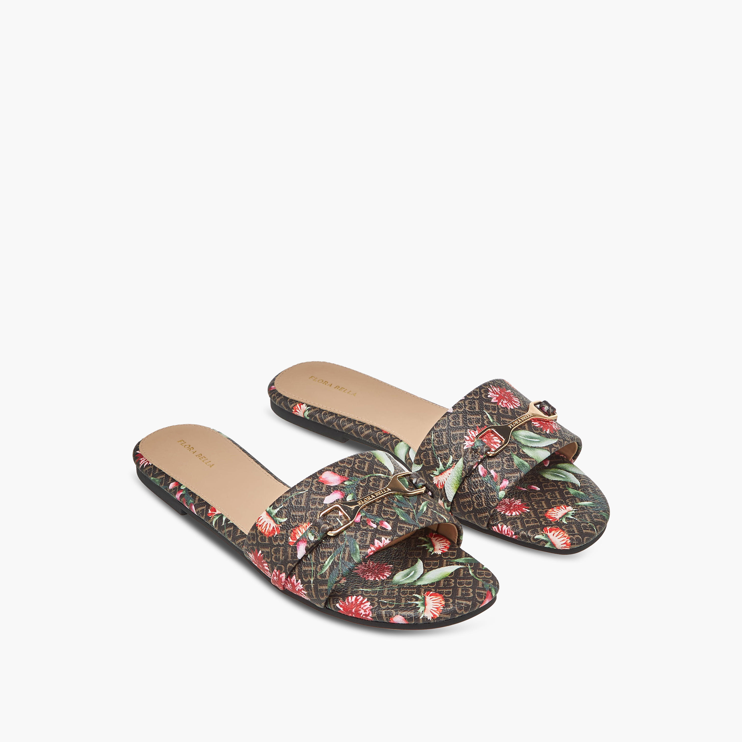 صندل بطبعات مونوجرام للنساء من فلورا بيلا-women-shoes-flats-sandals-image-1