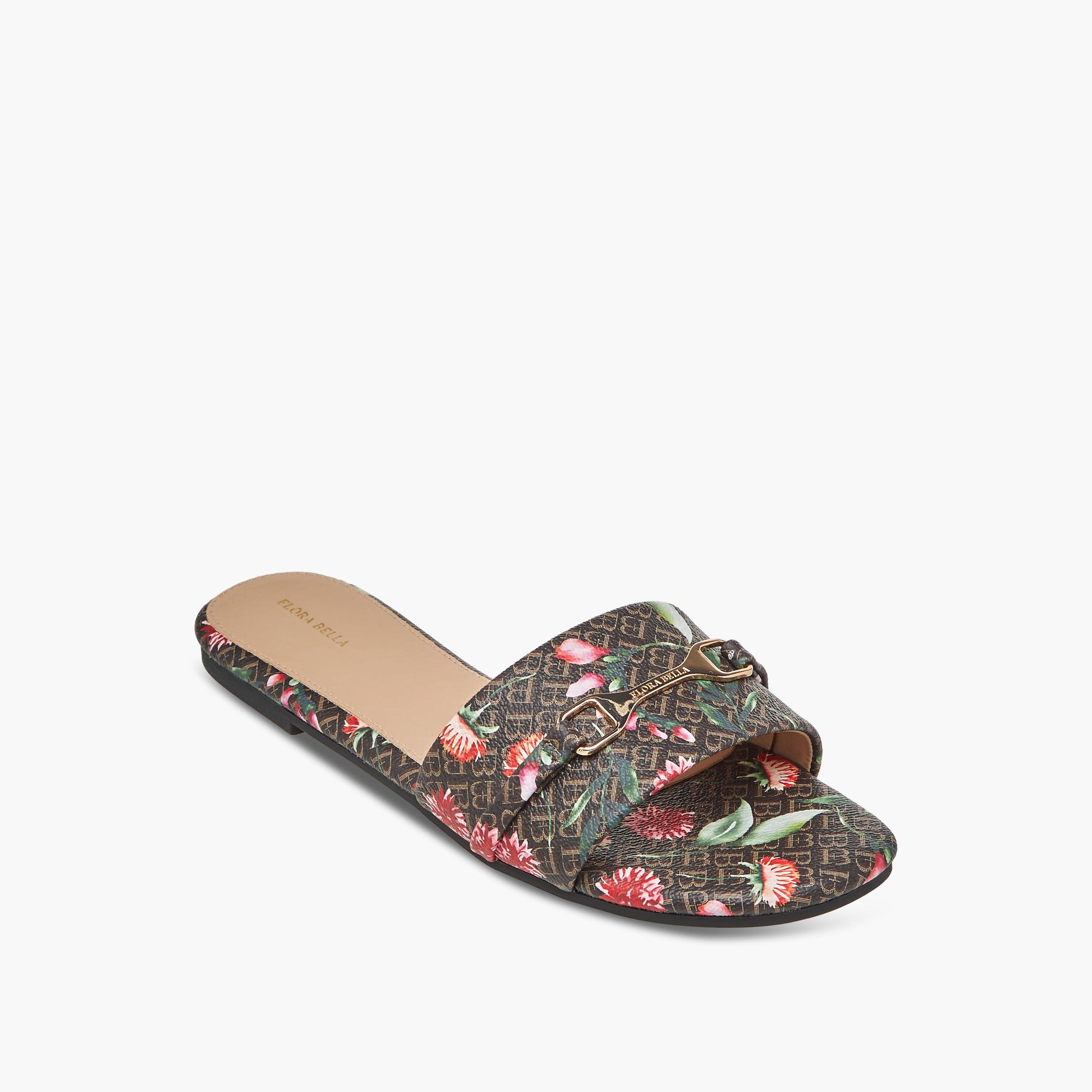 صندل بطبعات مونوجرام للنساء من فلورا بيلا-women-shoes-flats-sandals-image-2