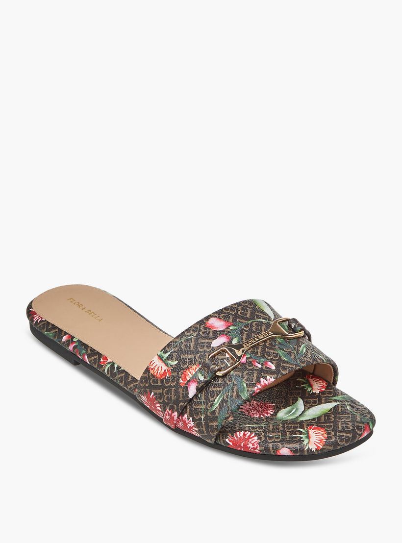 صندل بطبعات مونوجرام للنساء من فلورا بيلا-women-shoes-flats-sandals-image-2