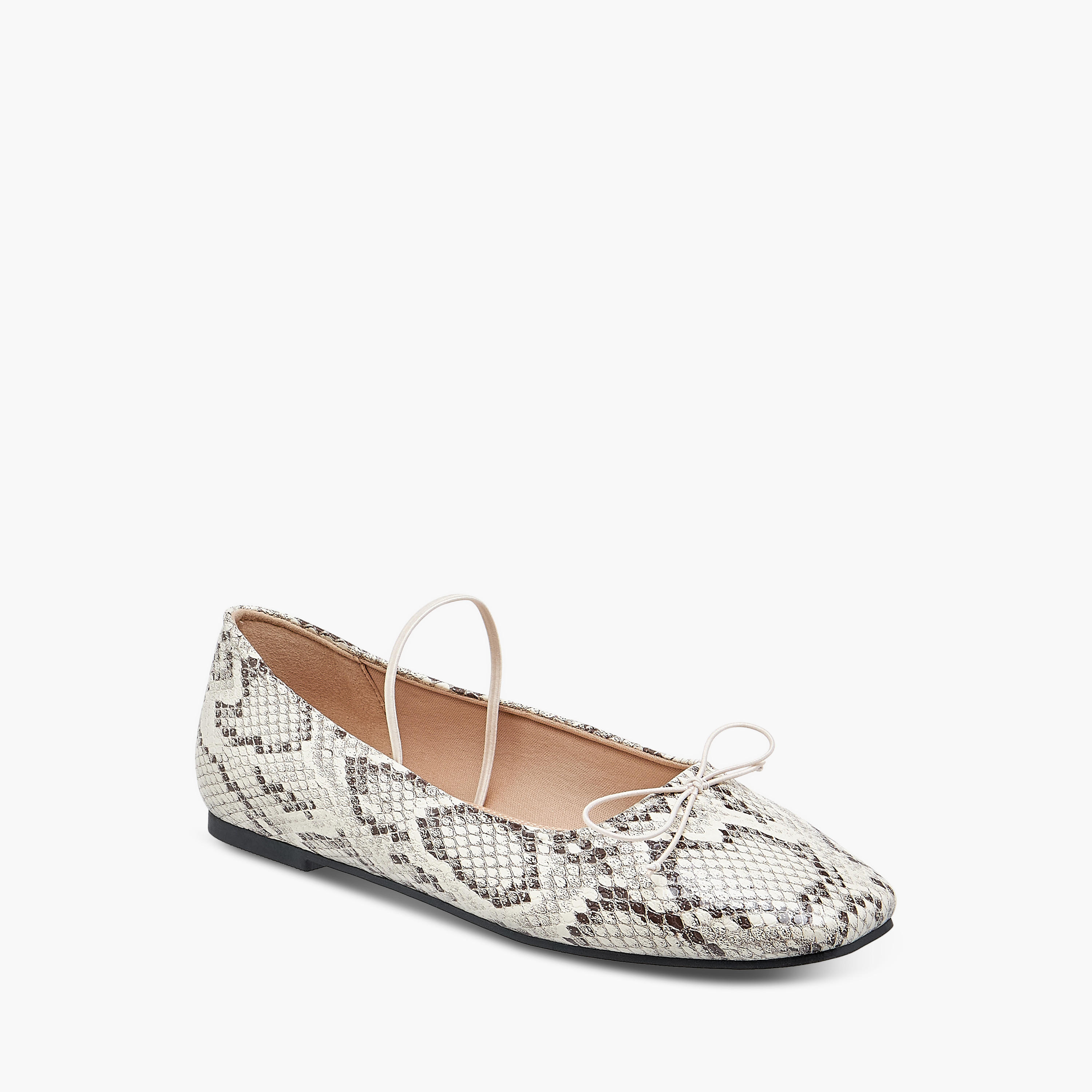 حذاء باليرينا بطبعات وحزام مطاطي للنساء من سيليست-women-shoes-ballerinas-image-2