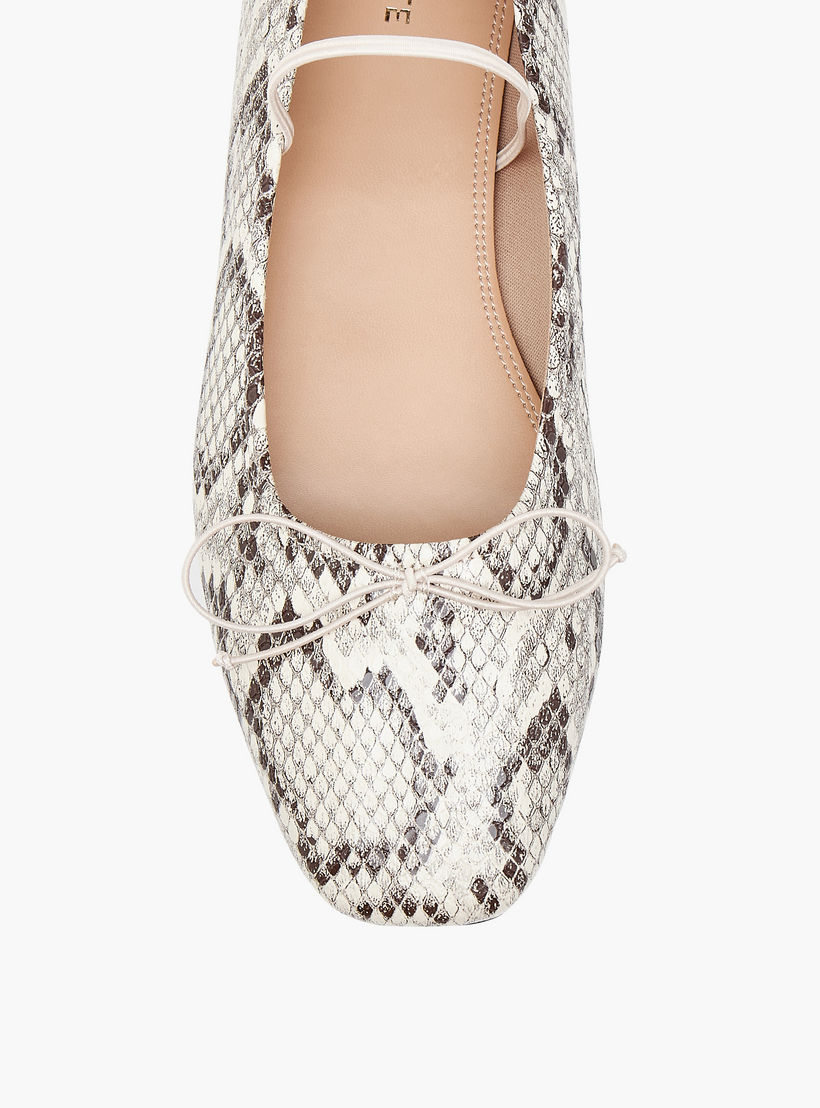 حذاء باليرينا بطبعات وحزام مطاطي للنساء من سيليست-women-shoes-ballerinas-image-4