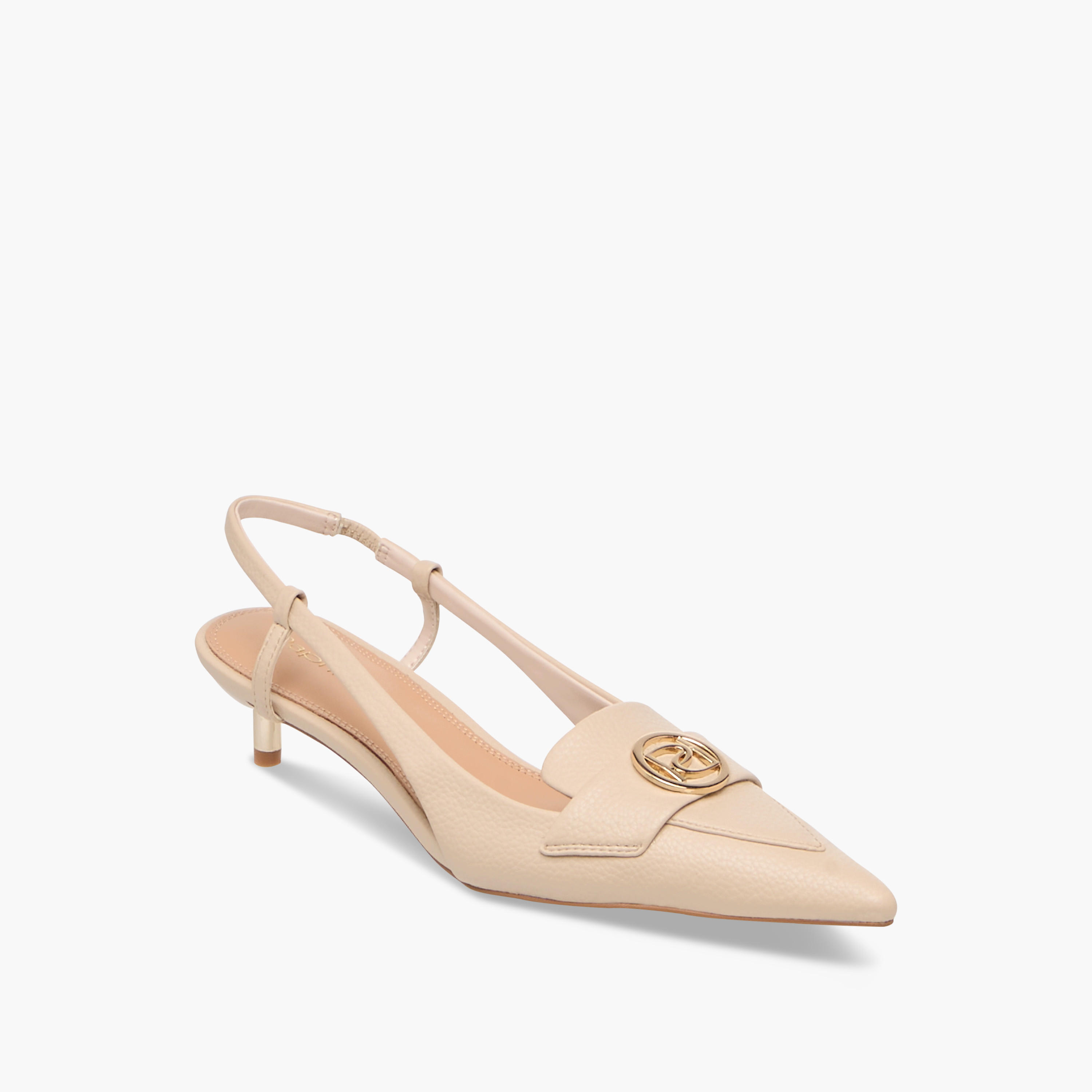 Paprika Metallic Accent Slingback Shoes with Kitten Heels-women-shoes-sandals-heeled-image-2
