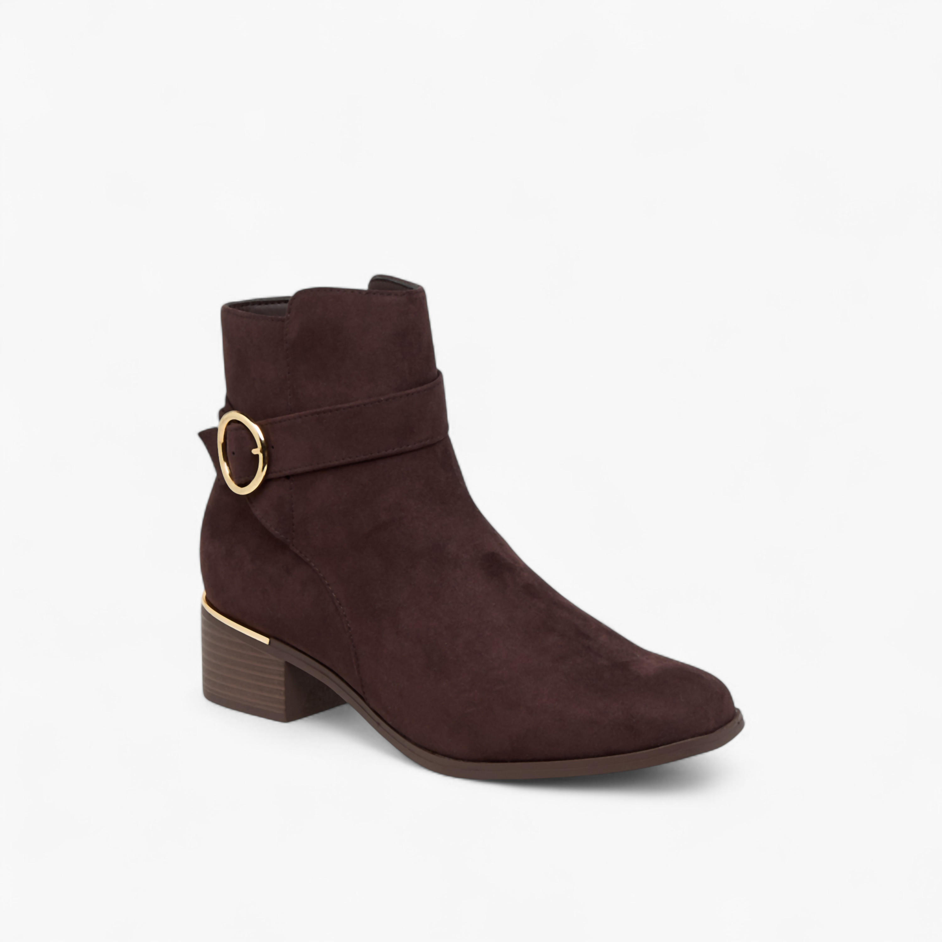 بوت سادة بطول الكاحل وسحاب إغلاق من فلورا بيلا-women-shoes-boots-image-2