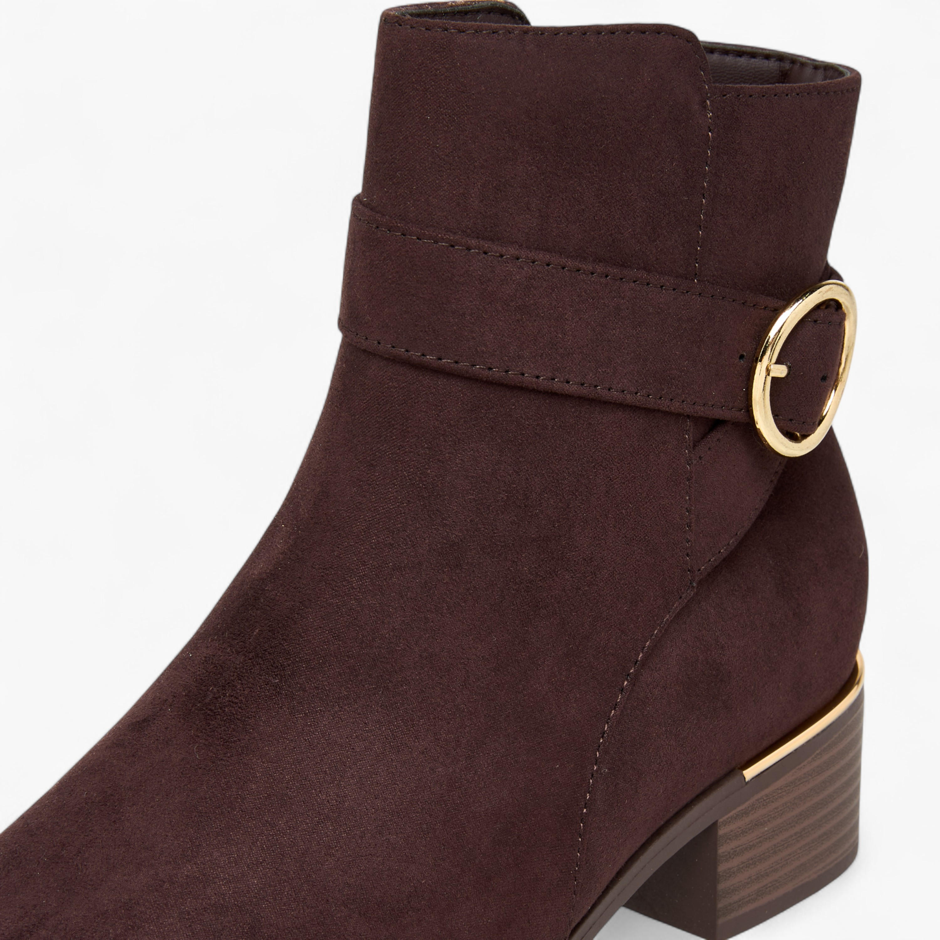 بوت سادة بطول الكاحل وسحاب إغلاق من فلورا بيلا-women-shoes-boots-image-4