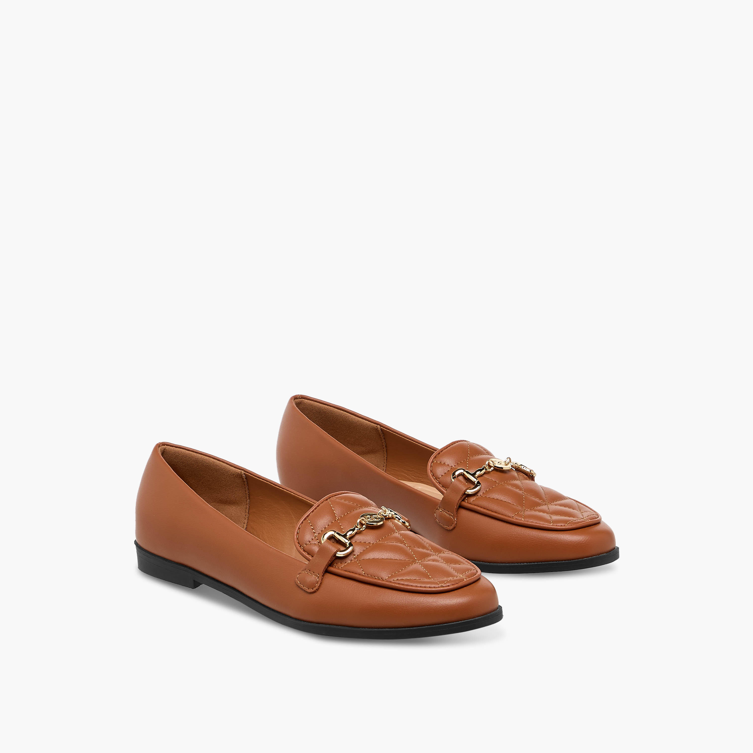 Celeste Women's Quilted Slip-On Loafers with Metal Accent-women-shoes-loafersandmoccasins-image-1