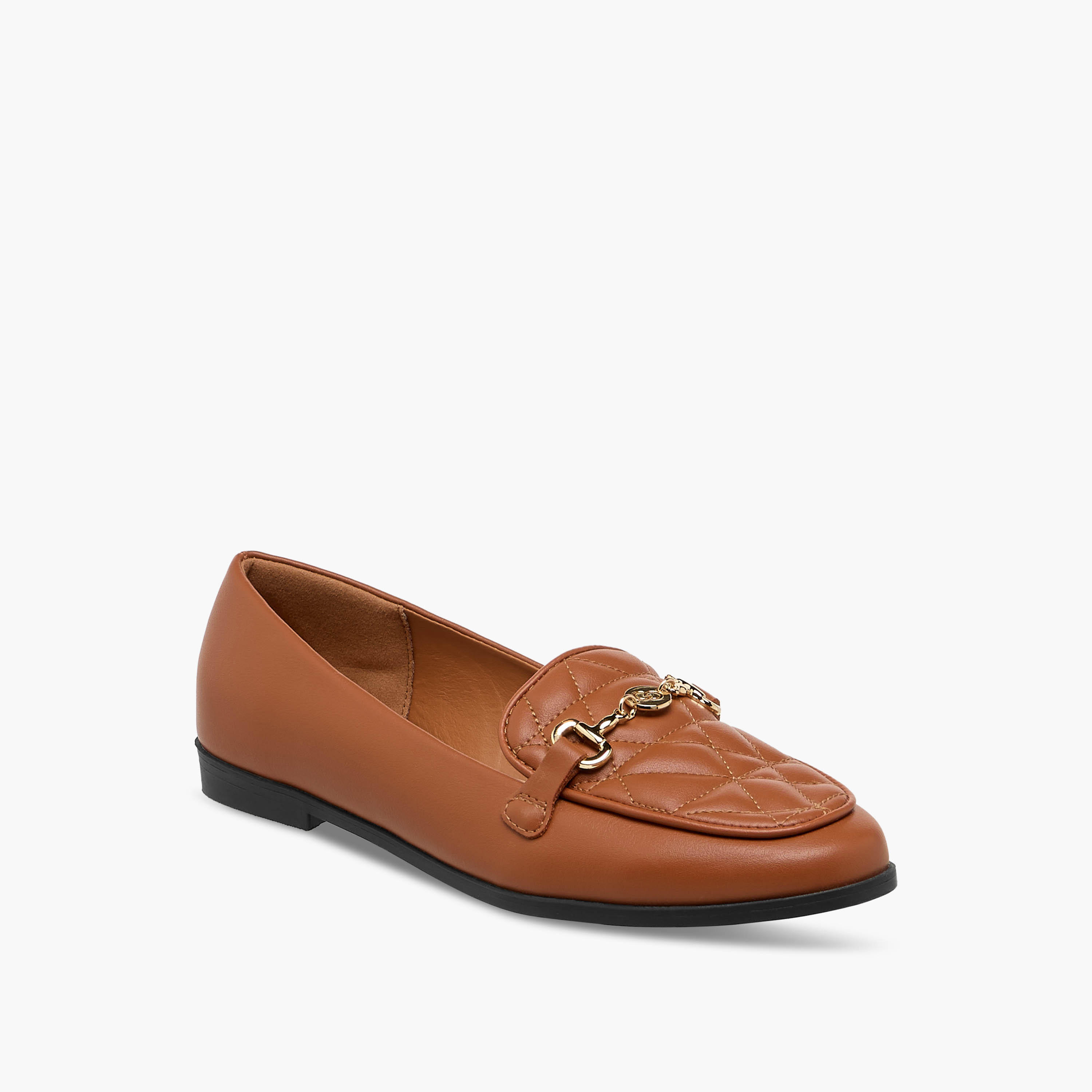 Celeste Women's Quilted Slip-On Loafers with Metal Accent-women-shoes-loafersandmoccasins-image-2