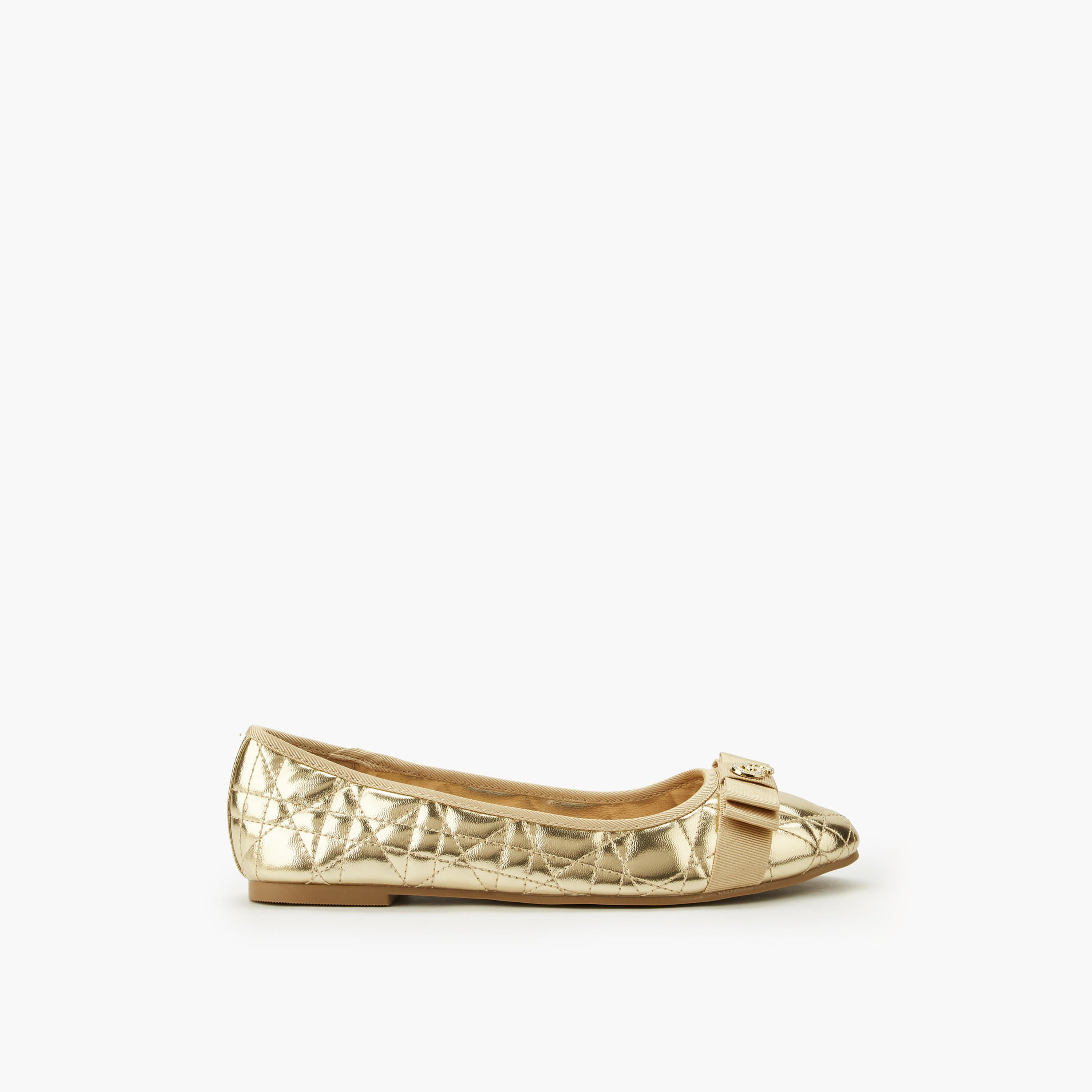 Celeste Women Quilted Bow Embellished Ballerina Shoes-women-shoes-ballerinas-image-3