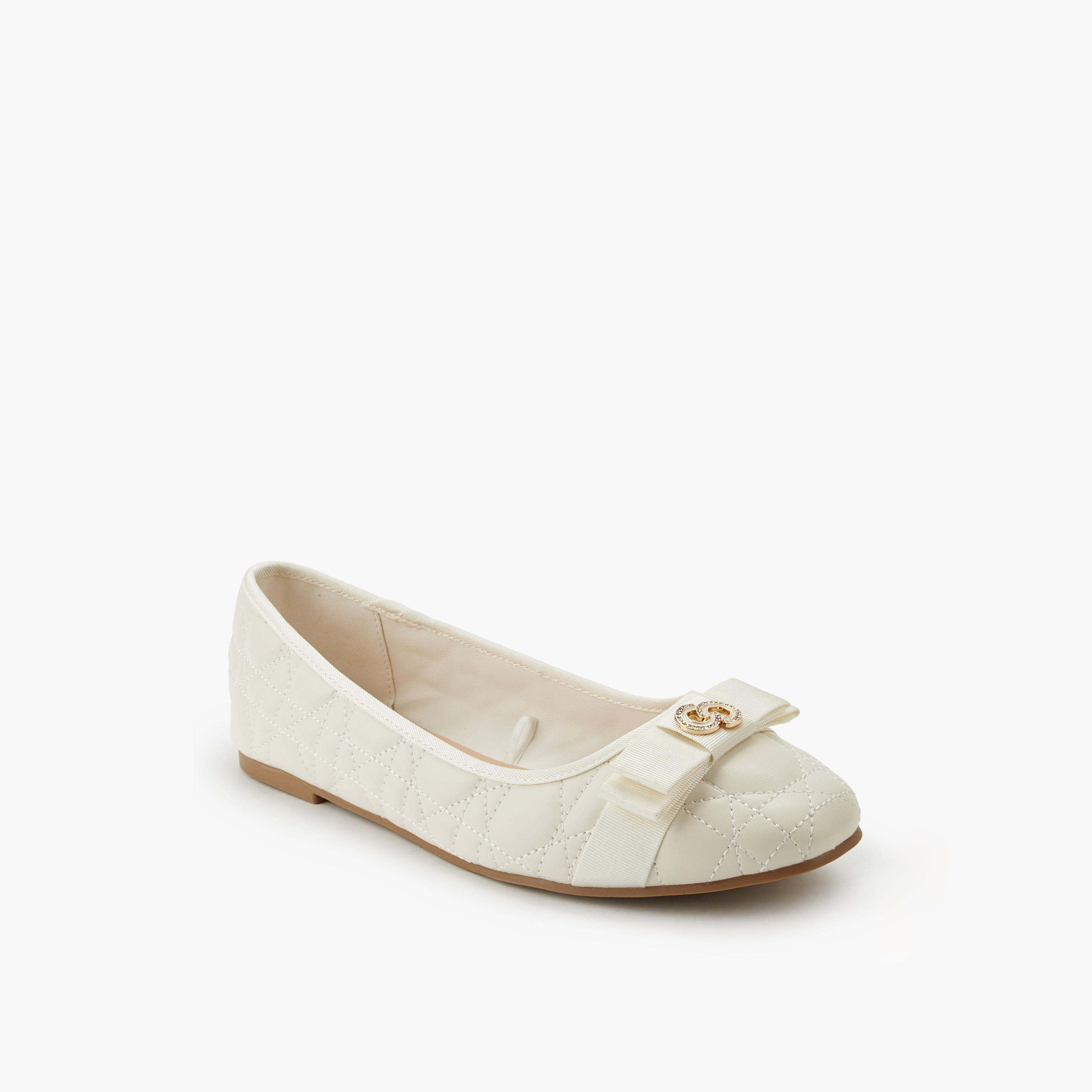 Celeste Women Quilted Bow Embellished Ballerina Shoes-women-shoes-ballerinas-image-2