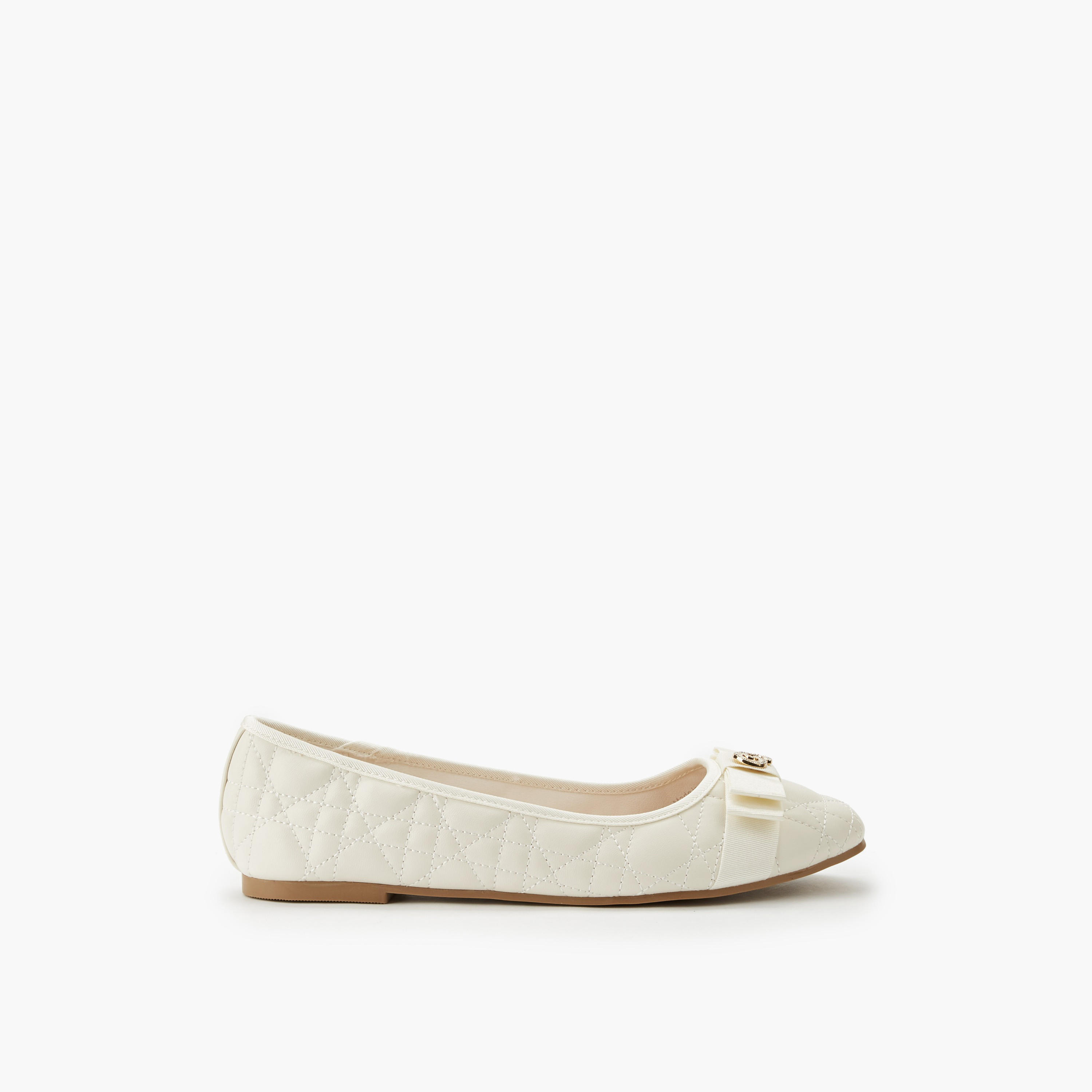 Celeste Women Quilted Bow Embellished Ballerina Shoes-women-shoes-ballerinas-image-3
