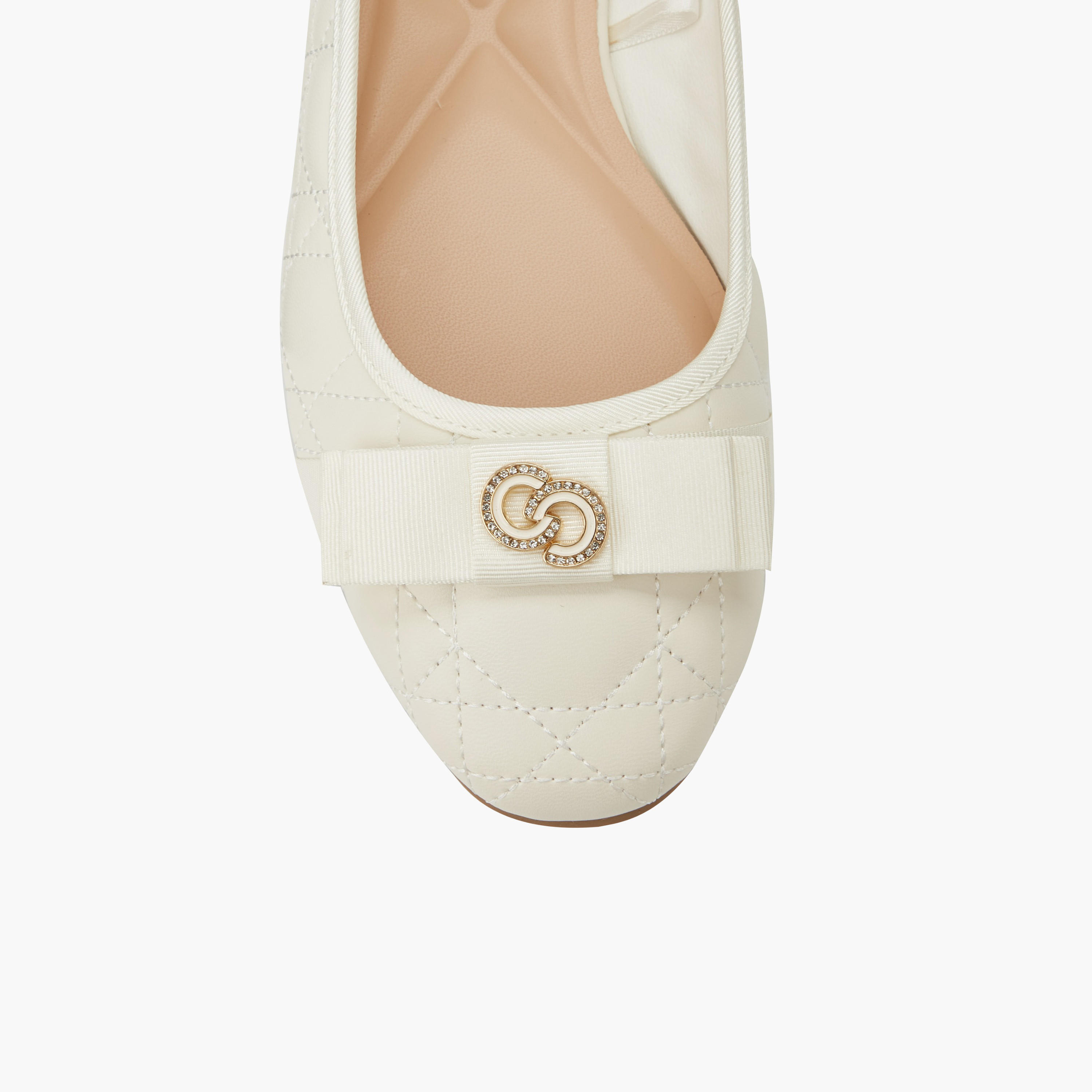 Celeste Women Quilted Bow Embellished Ballerina Shoes-women-shoes-ballerinas-image-5