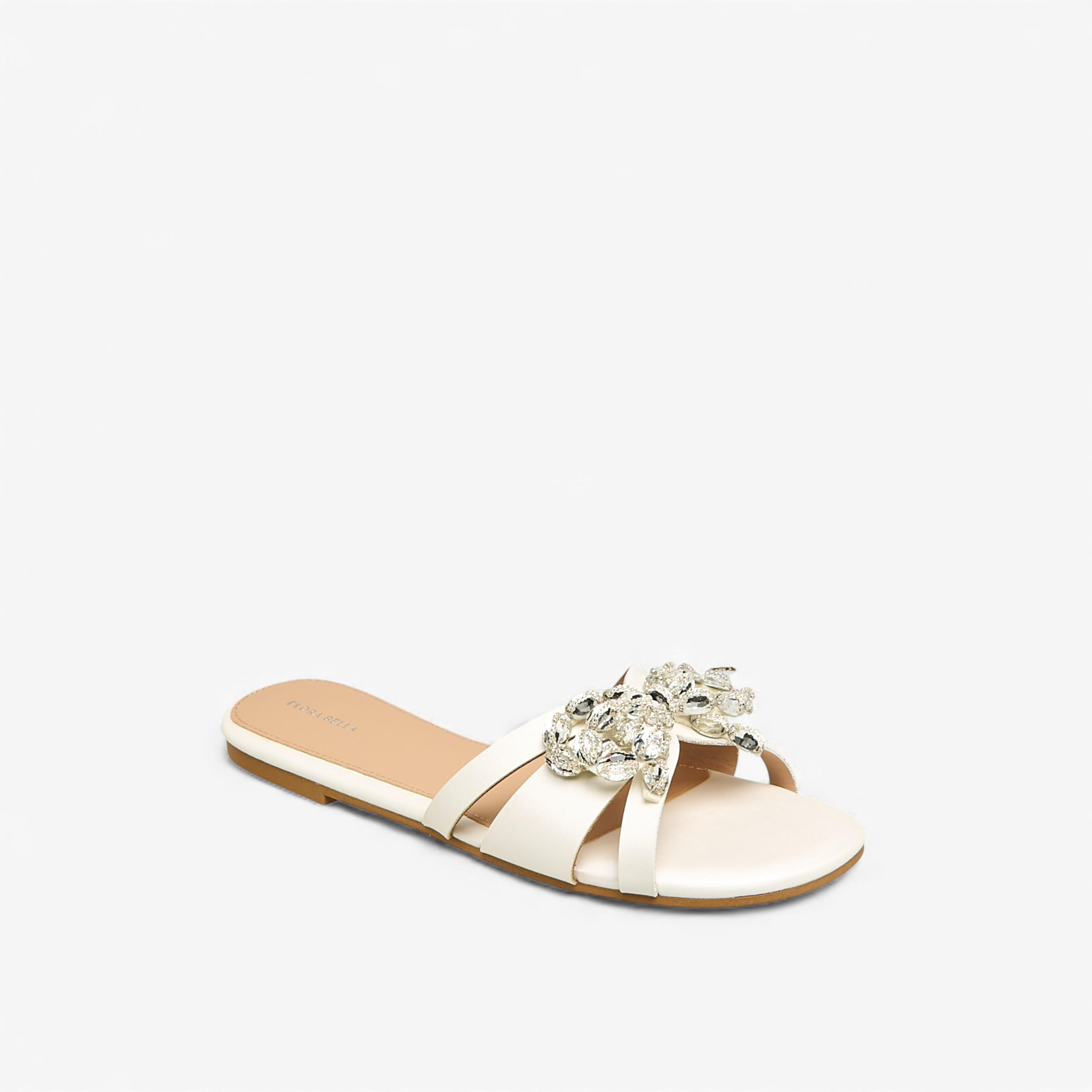 صندل مسطح سهل الارتداء مزين للنساء من فلورا بيلا-women-shoes-flats-sandals-image-2