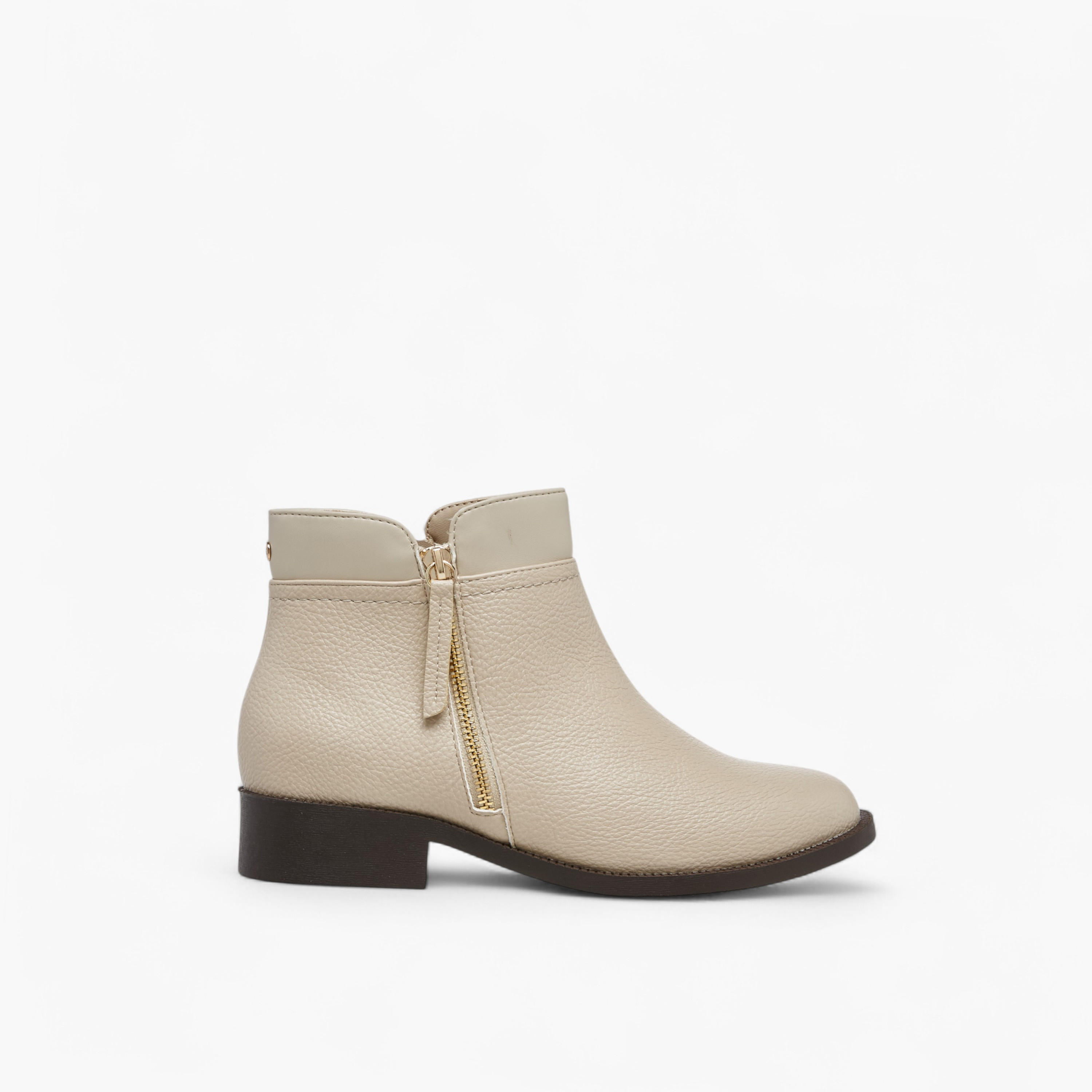 بوت بطول الكاحل سادة بسحاب إغلاق من فلورا بيلا-women-shoes-boots-image-3