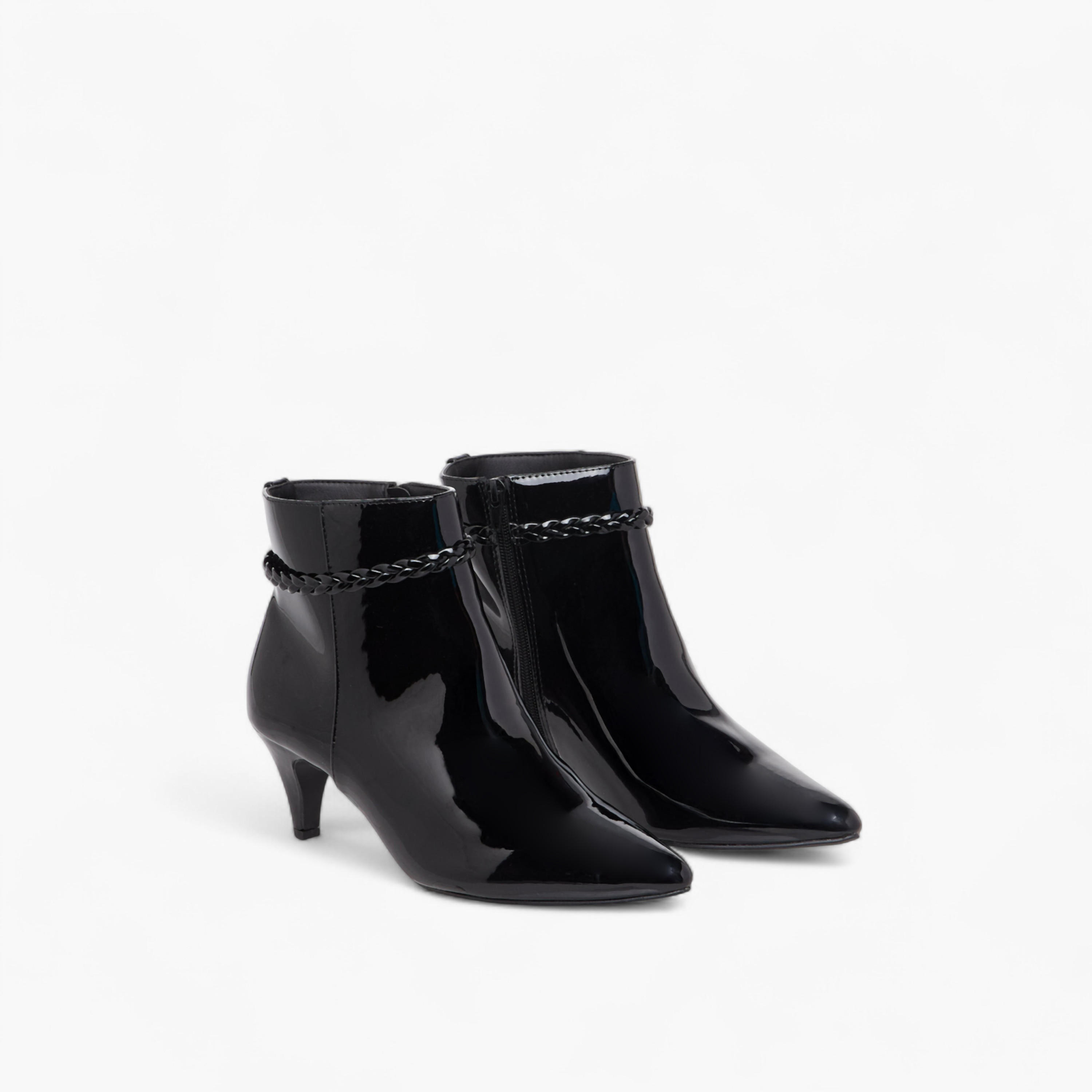 Flora Bella Women Braided Accent Ankle Boots-women-shoes-boots-image-1