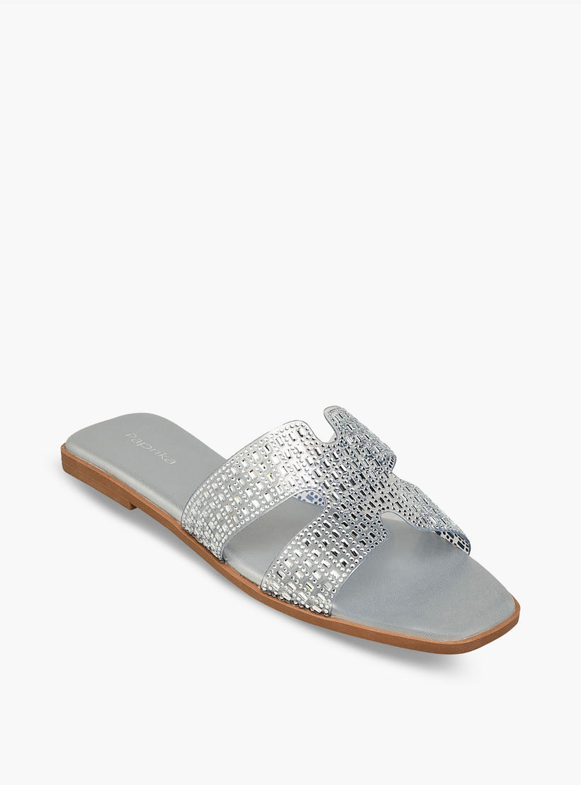 Paprika Women Embellished Slip-On Flat Sandals-women-shoes-flats-sandals-image-2