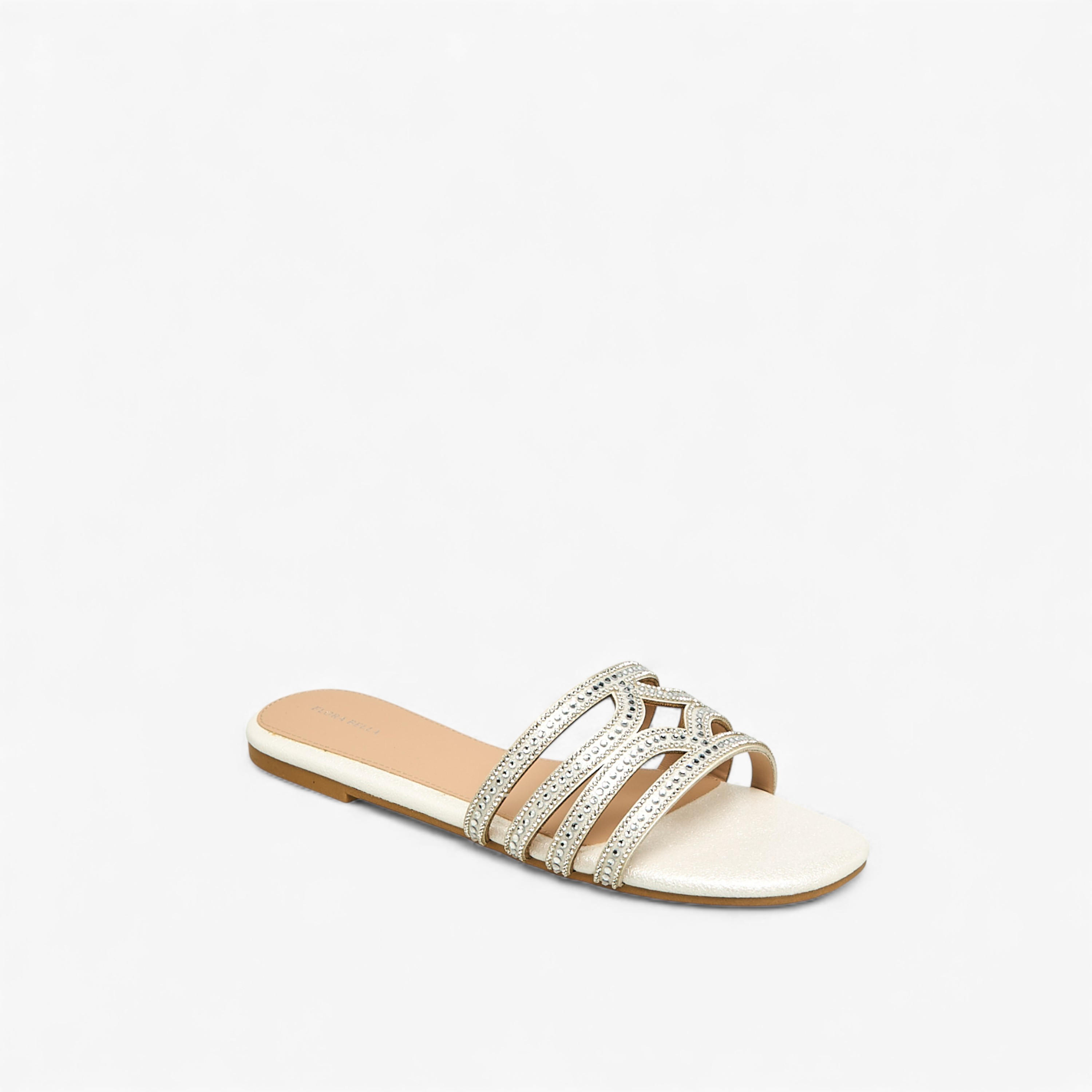 صندل مسطح سهل الارتداء مزين للنساء من فلورا بيلا-women-shoes-flats-sandals-image-2