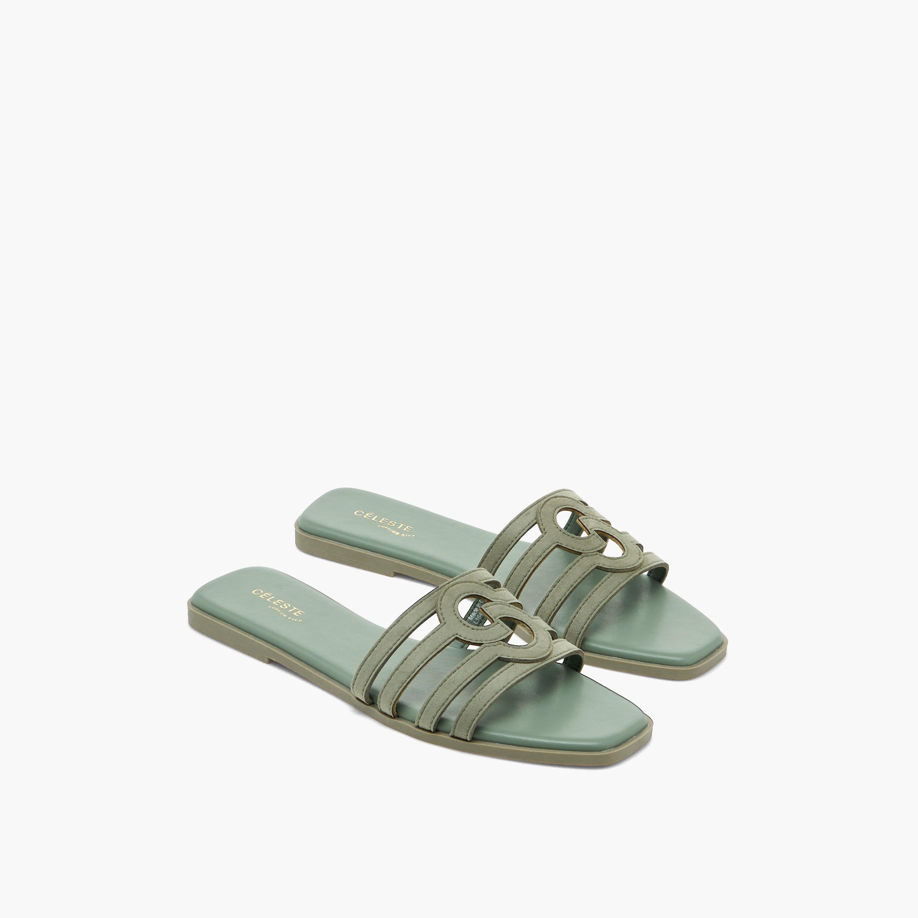 صندل جلد سويدي بأحزمة سهل الارتداء للنساء من سيليست-women-shoes-sandals-flats-image-1