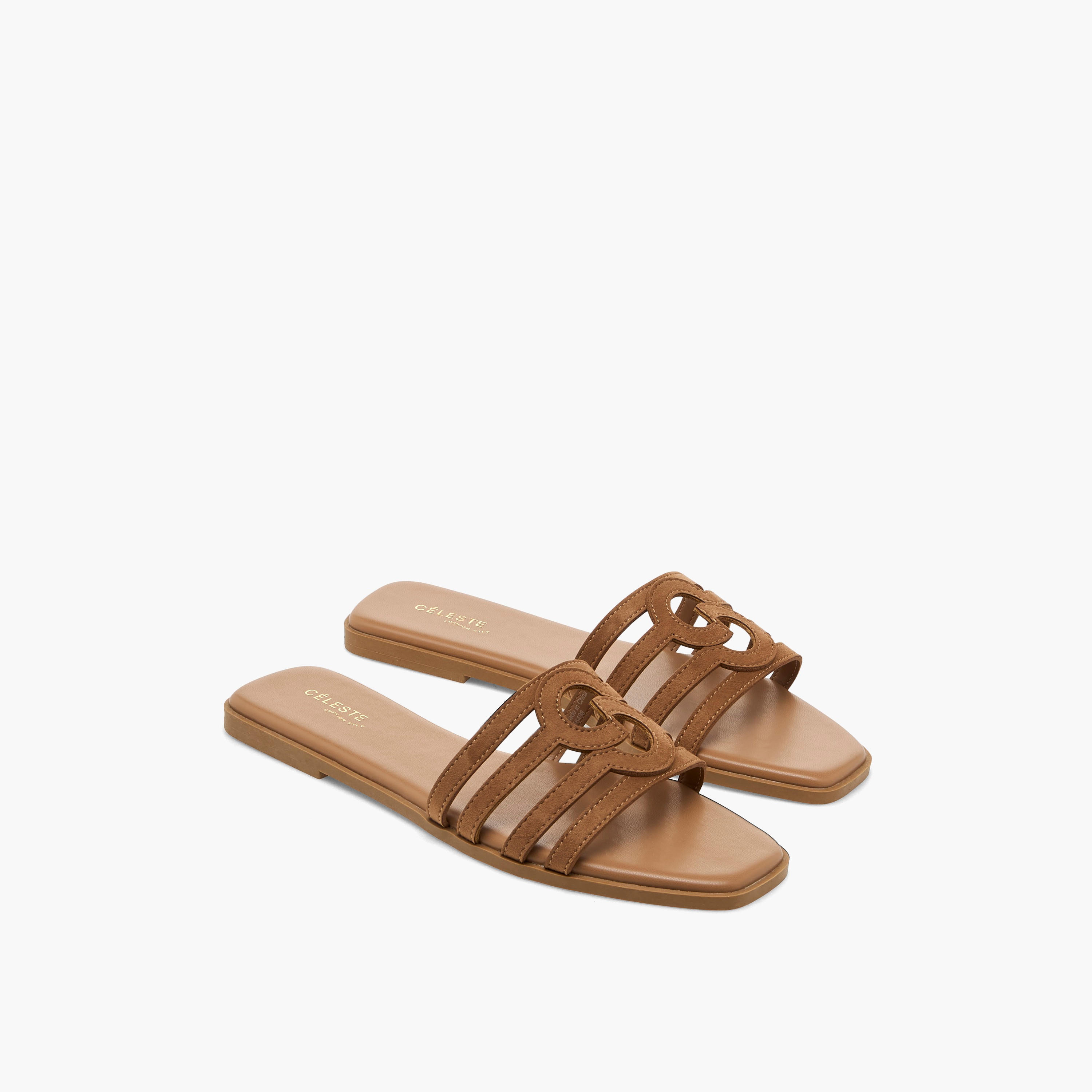 Celeste Women Suede Strappy Slip-On Sandals-women-shoes-sandals-flats-image-1