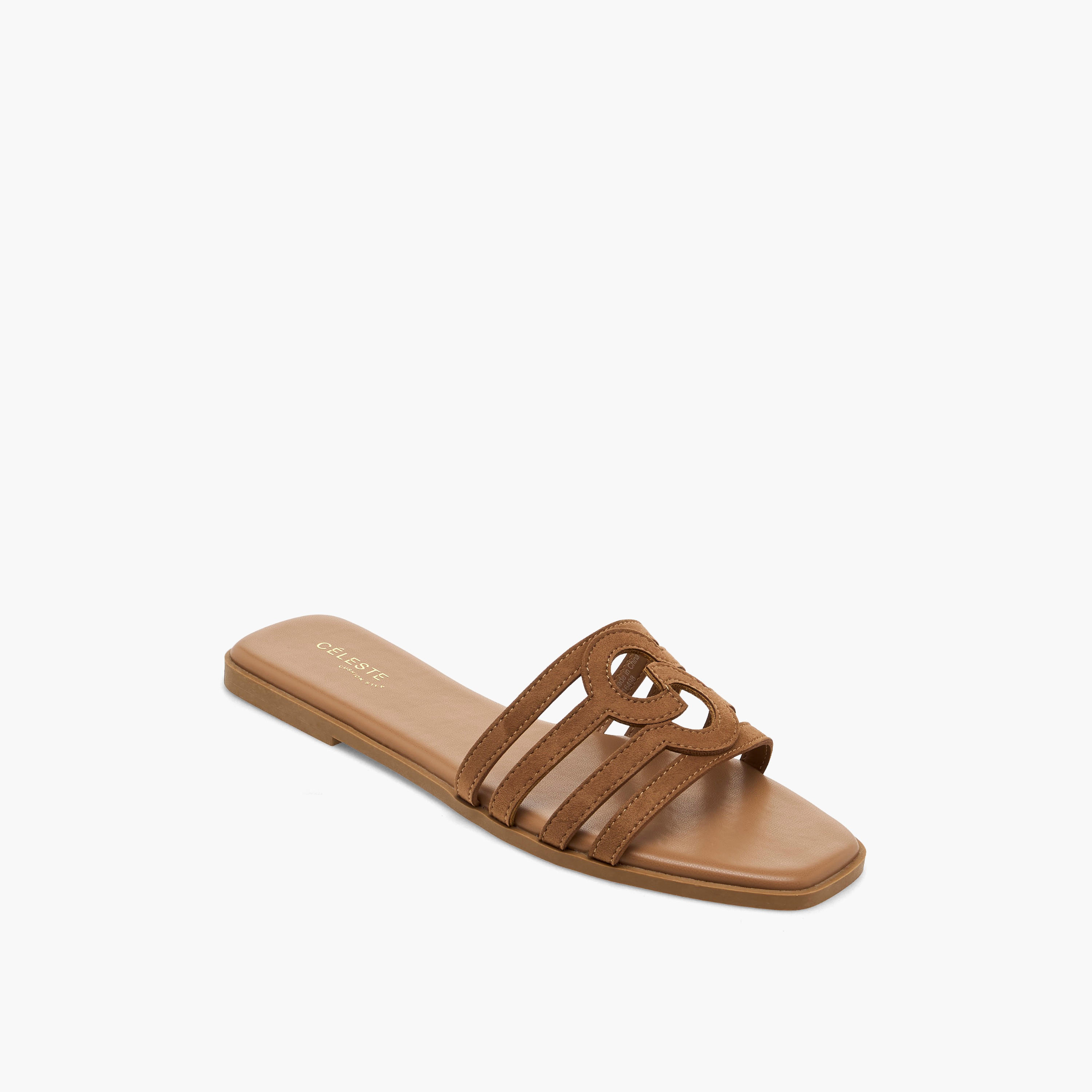 Celeste Women Suede Strappy Slip-On Sandals-women-shoes-sandals-flats-image-2