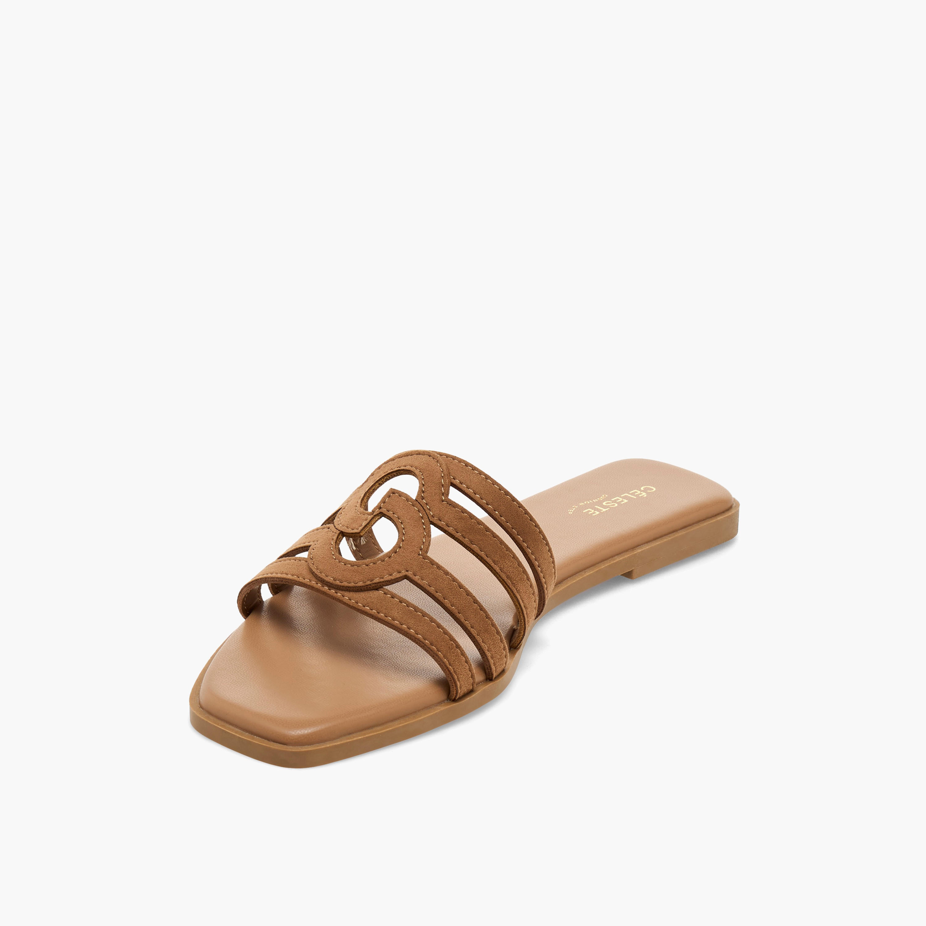 Celeste Women Suede Strappy Slip-On Sandals-women-shoes-sandals-flats-image-4