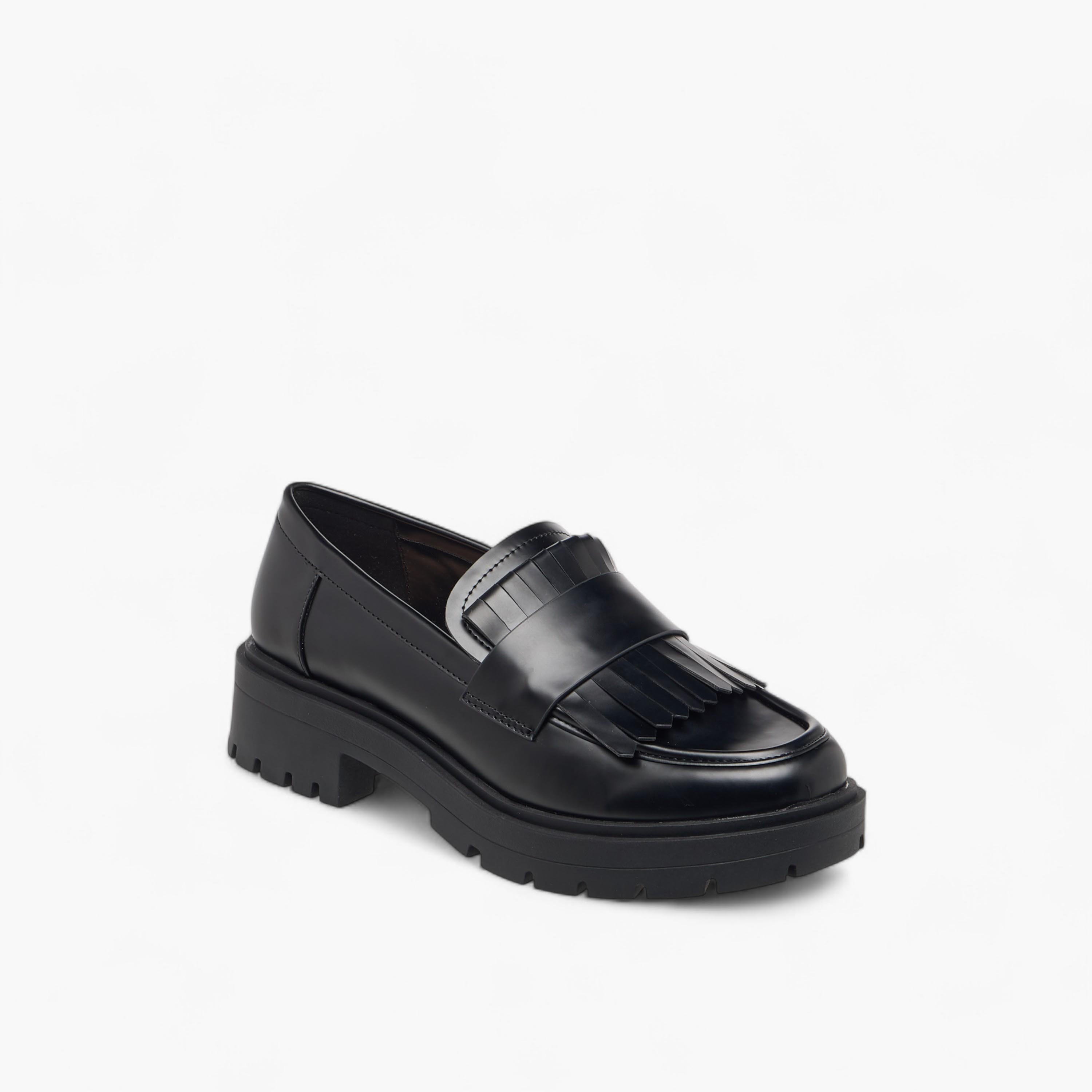 Paprika Fringe Detail Slip-On Loafers-women-shoes-heels-image-2