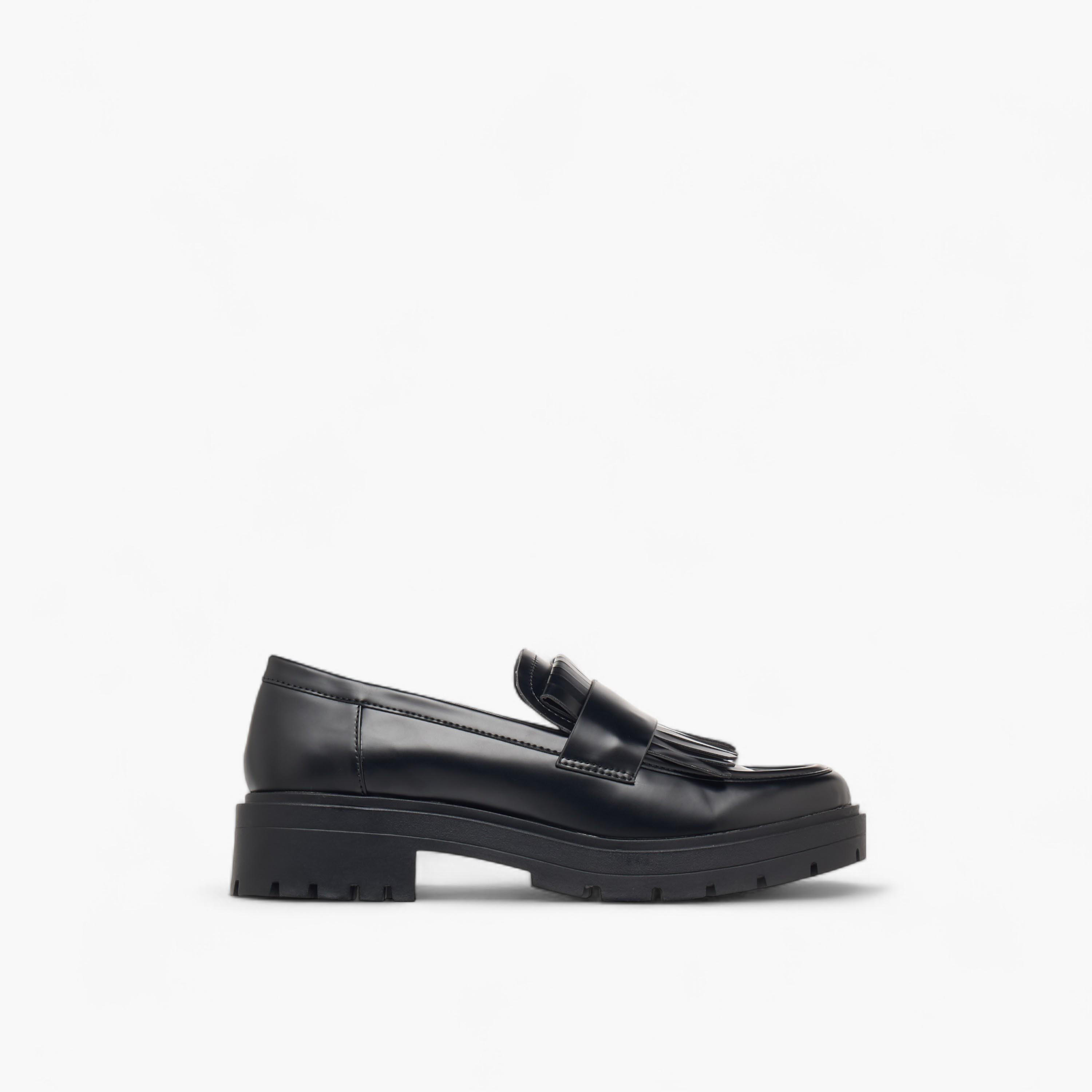 Paprika Fringe Detail Slip-On Loafers-women-shoes-heels-image-3