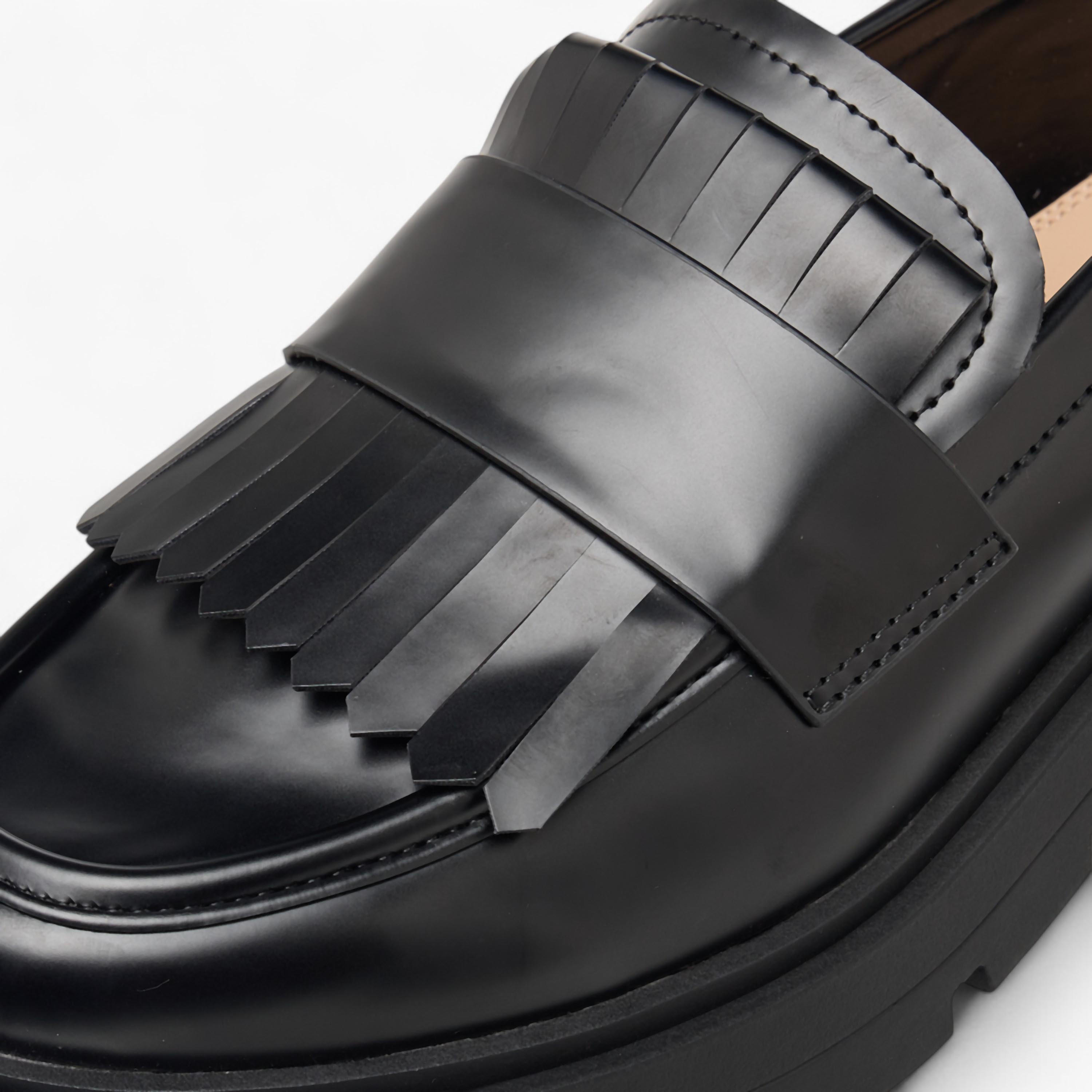 Paprika Fringe Detail Slip-On Loafers-women-shoes-heels-image-4