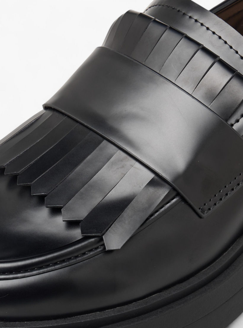 Paprika Fringe Detail Slip-On Loafers-women-shoes-heels-image-4