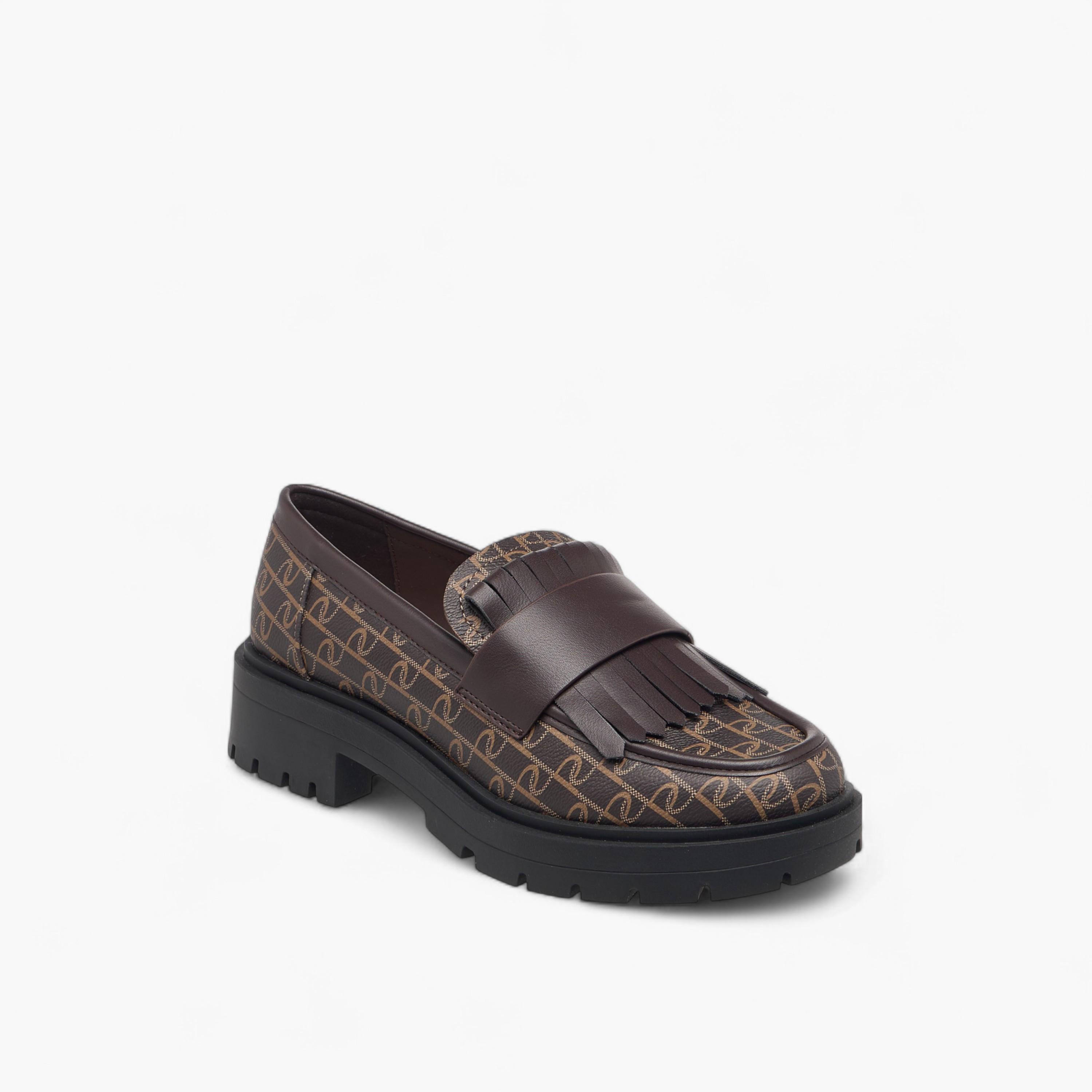 حذاء سهل الارتداء بتفاصيل شراشيب وطبعات مونوجرام من بابريكا-women-shoes-heels-image-2