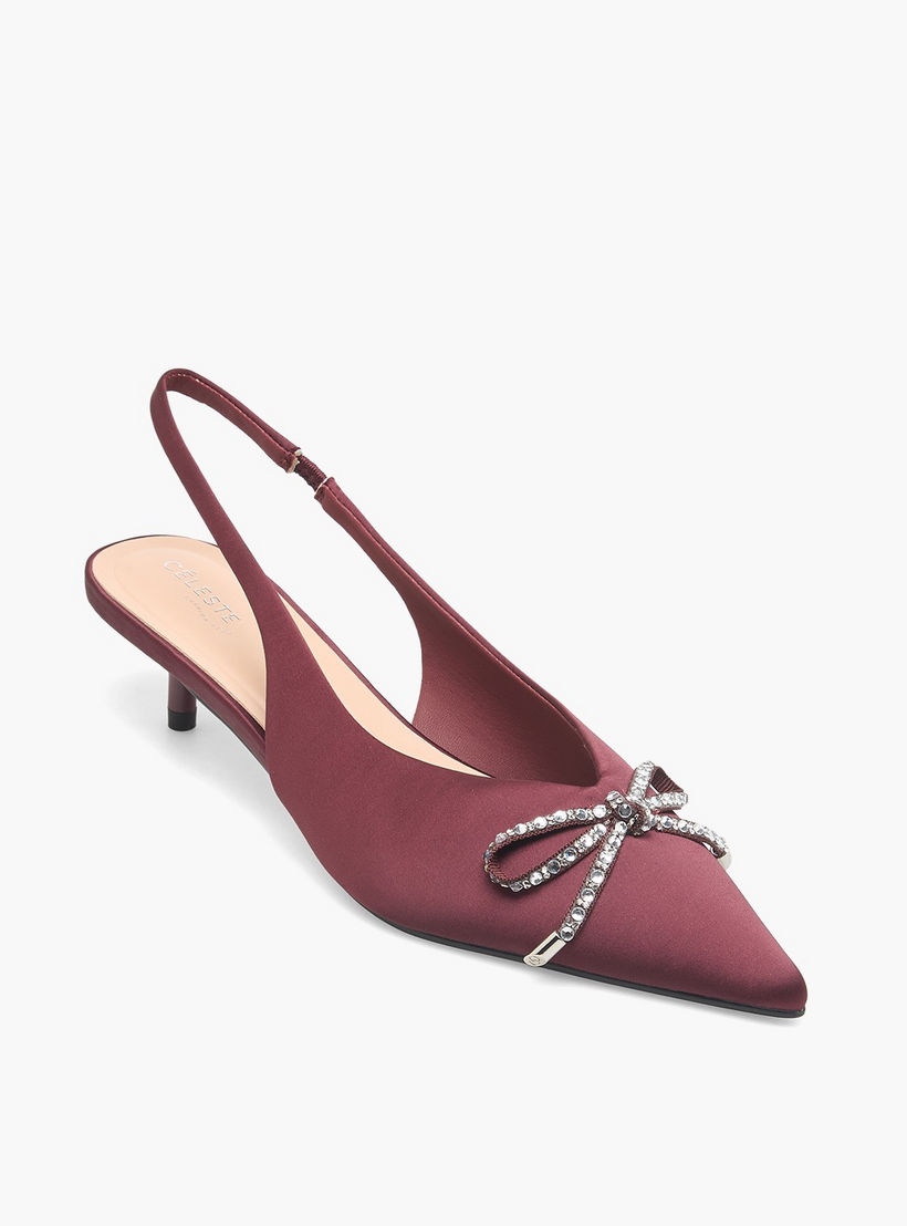 Celeste Women Embellished Slingback Kitten Heel Shoes-women-shoes-heels-image-2