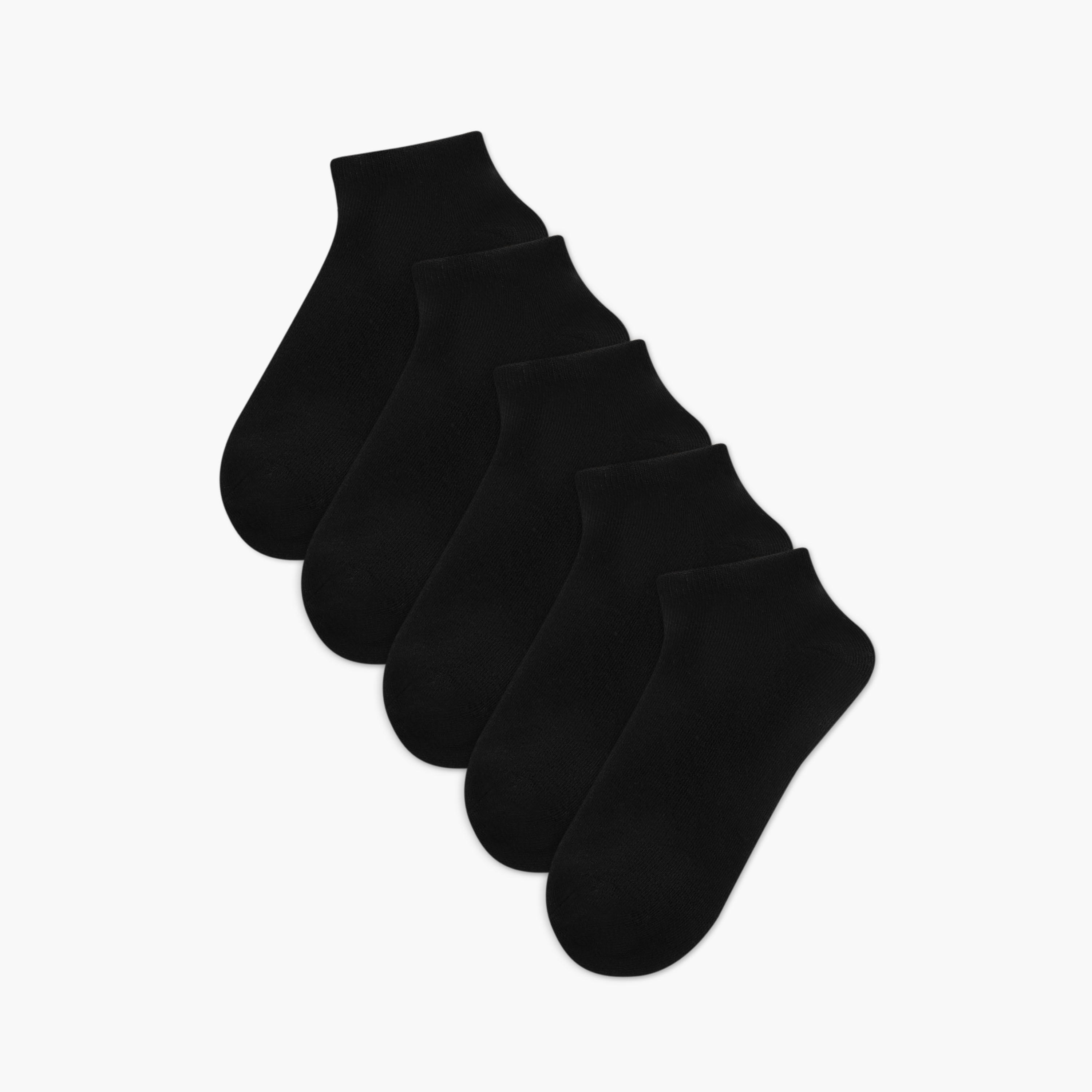 Gloo Textured Ankle Length Socks - Set of 5-women-socksandstockings-image-1