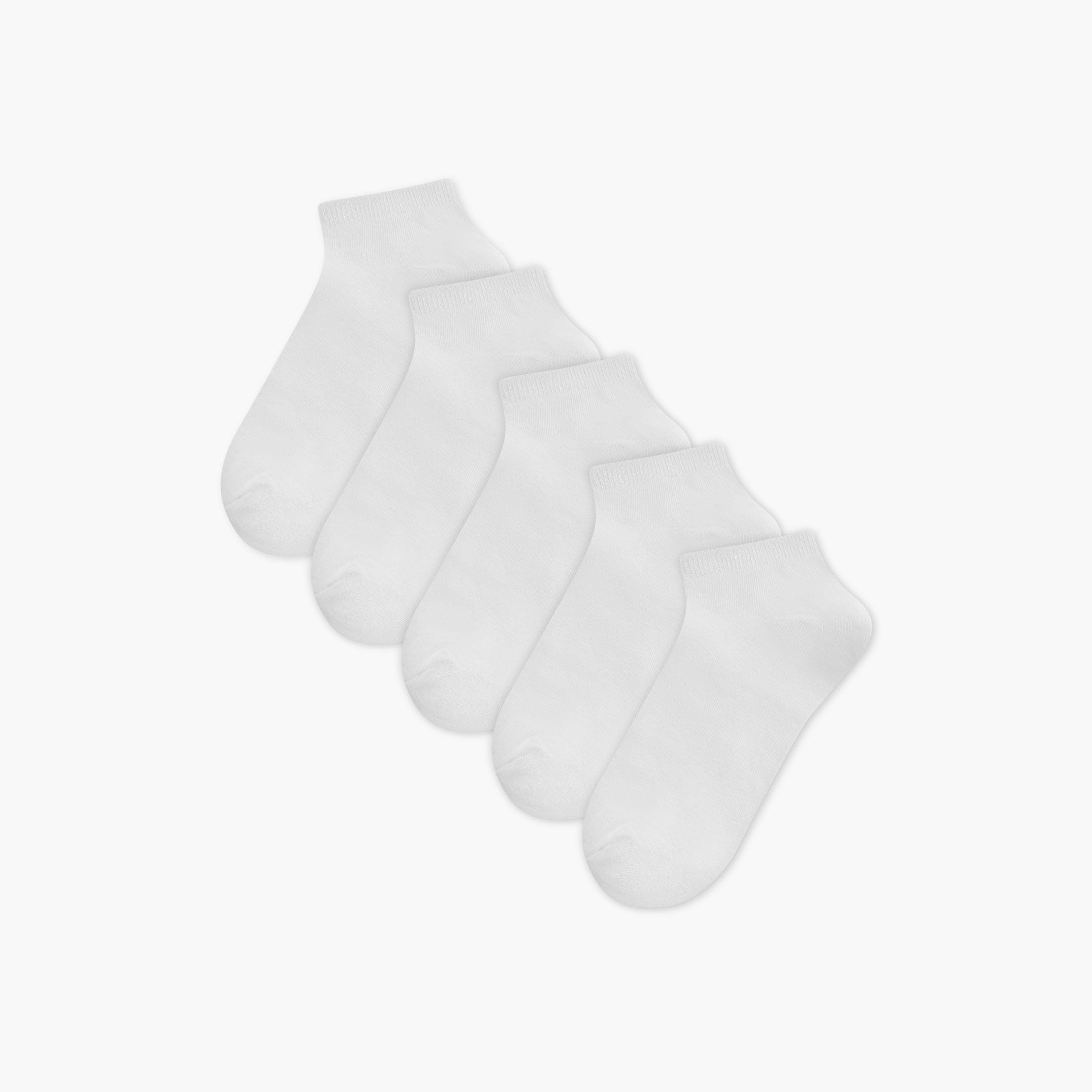 Gloo Textured Ankle Length Socks - Set of 5-women-socksandstockings-image-1