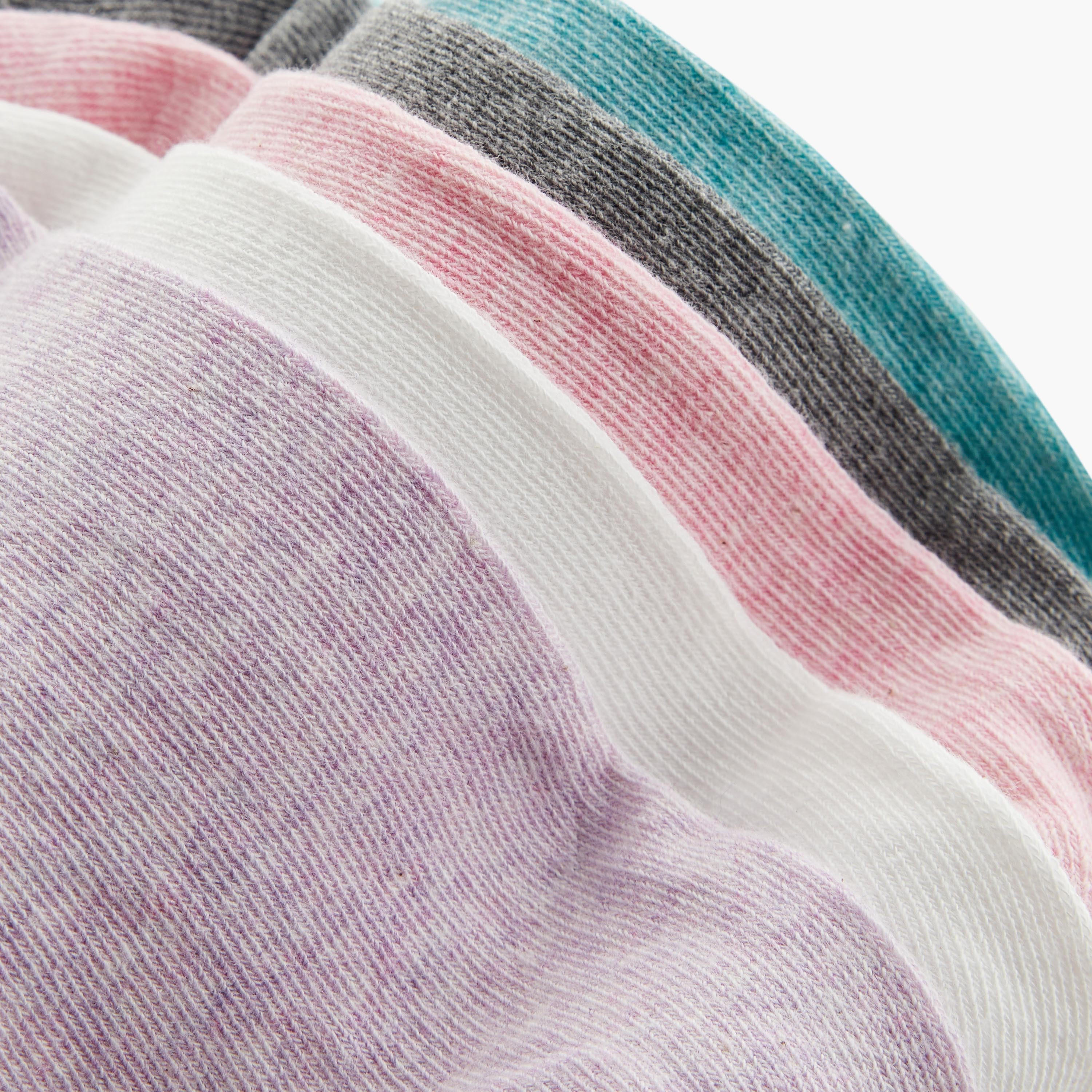 Gloo Solid Ankle Length Socks - Set of 5-women-socksandstockings-image-4