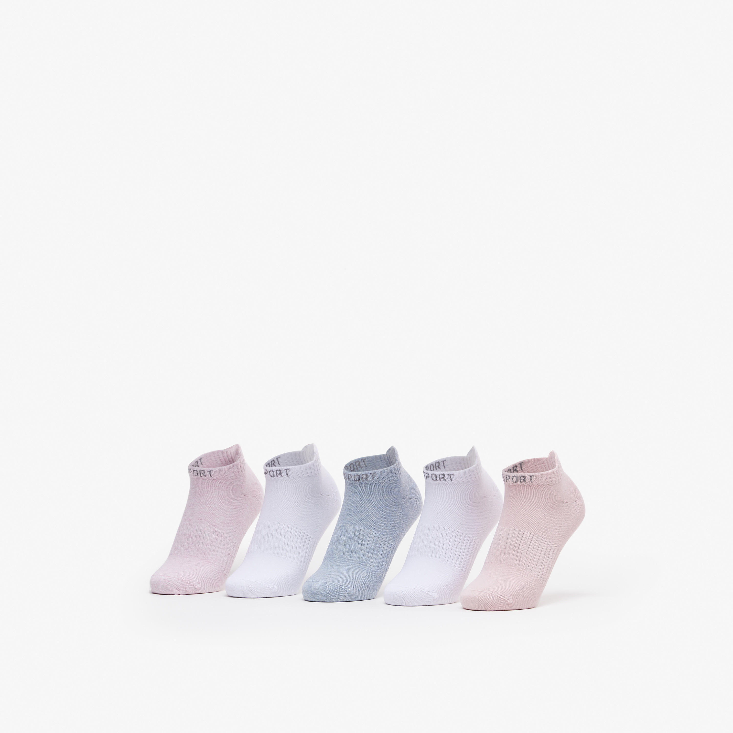 Gloo Printed Hem Ankle Length Socks - Set of 5-women-socksandstockings-image-1
