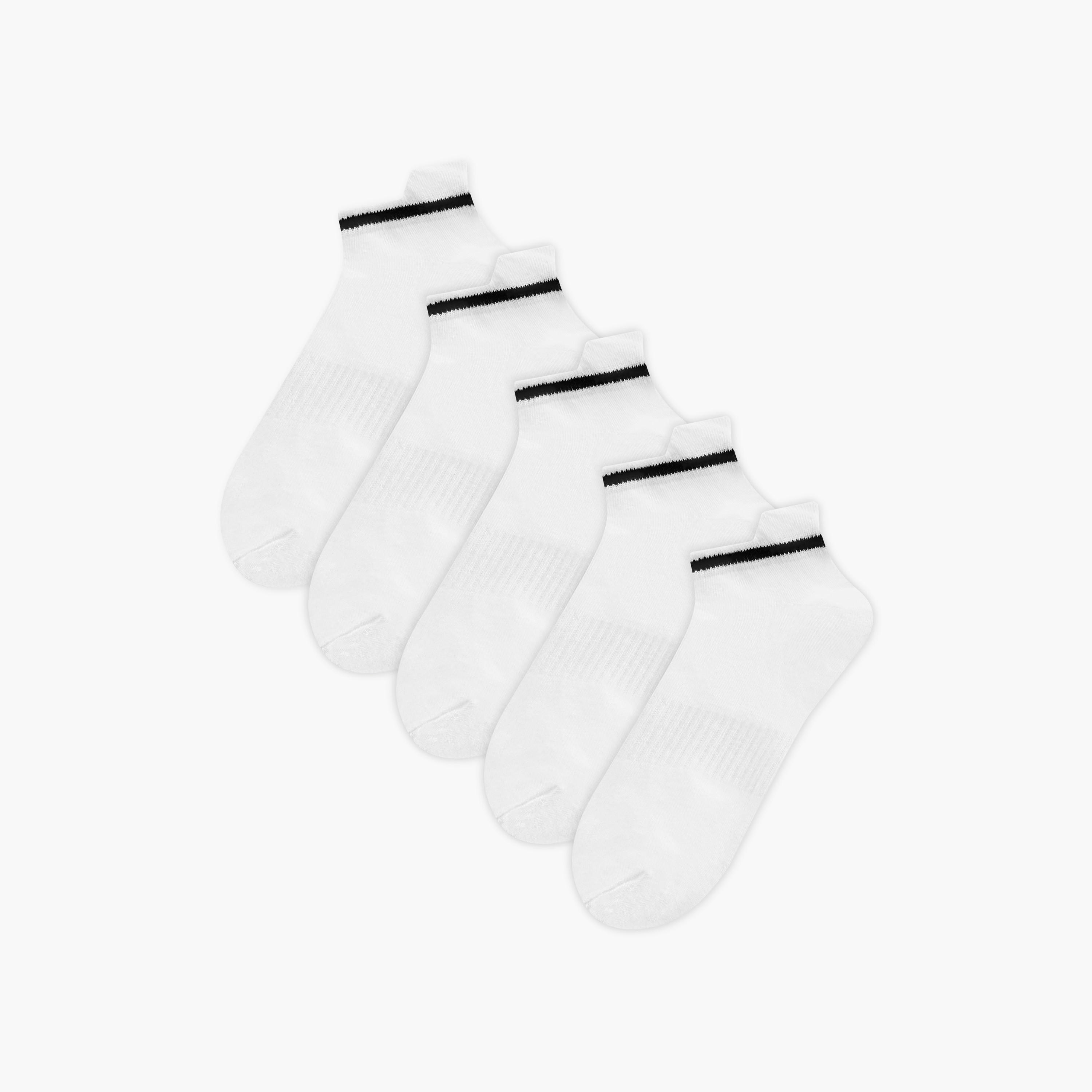 Gloo Solid Ankle Length Socks - Set of 5-women-socksandstockings-image-1
